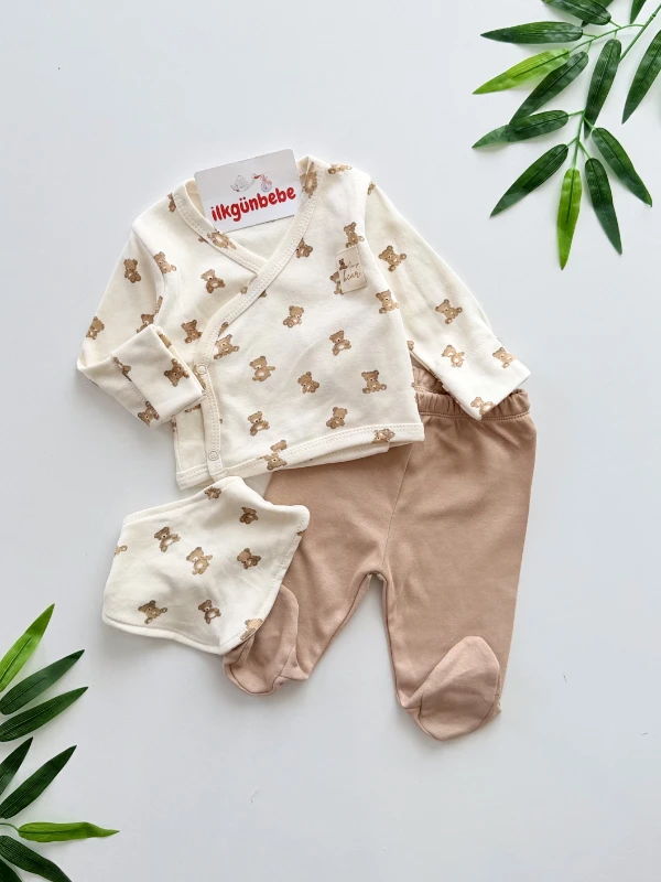 Teddy %100 Pamuk Yenidoğan Set