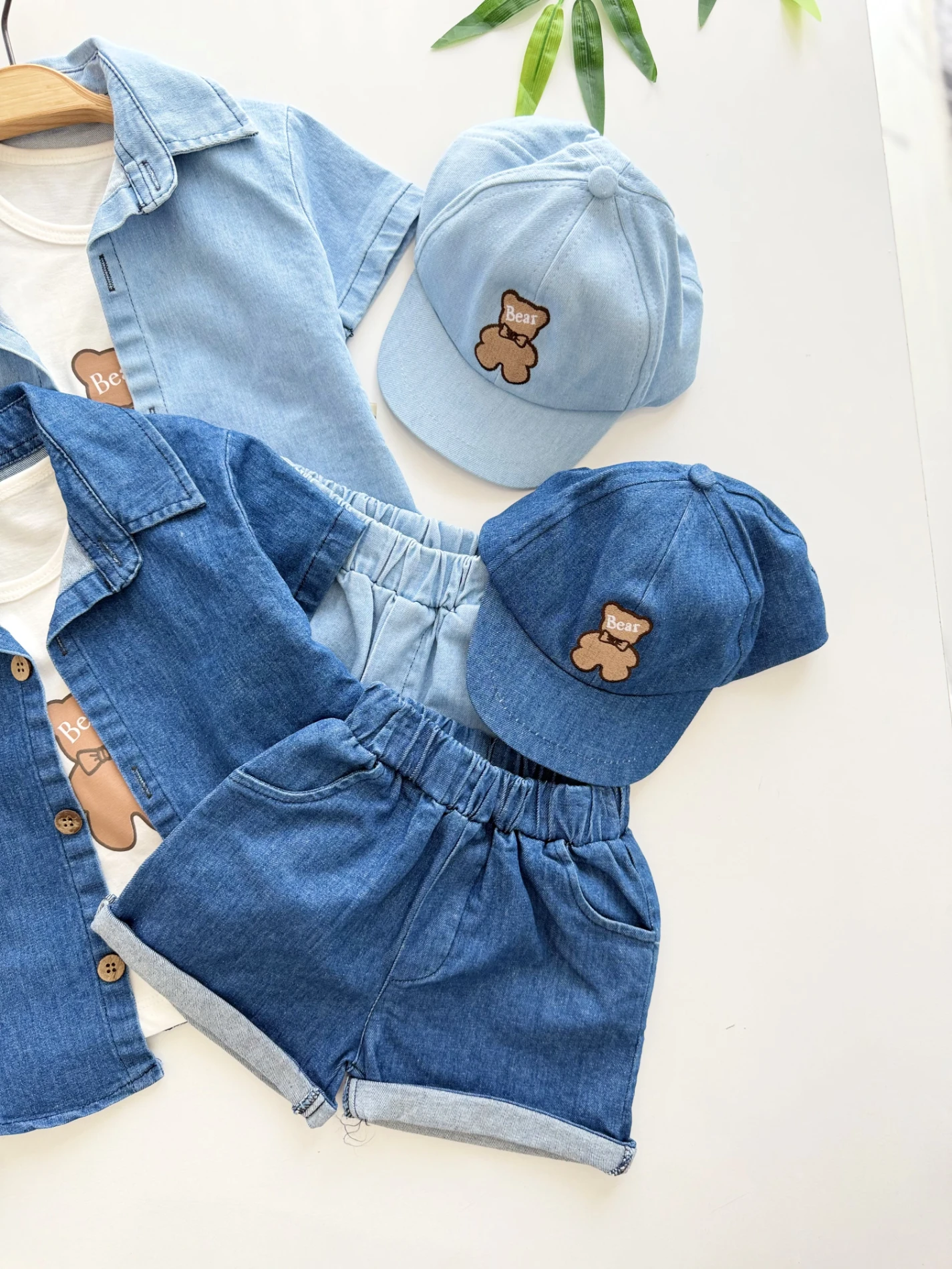 Bear Kot Denim Serisi: 4'lü Bebek Takımı