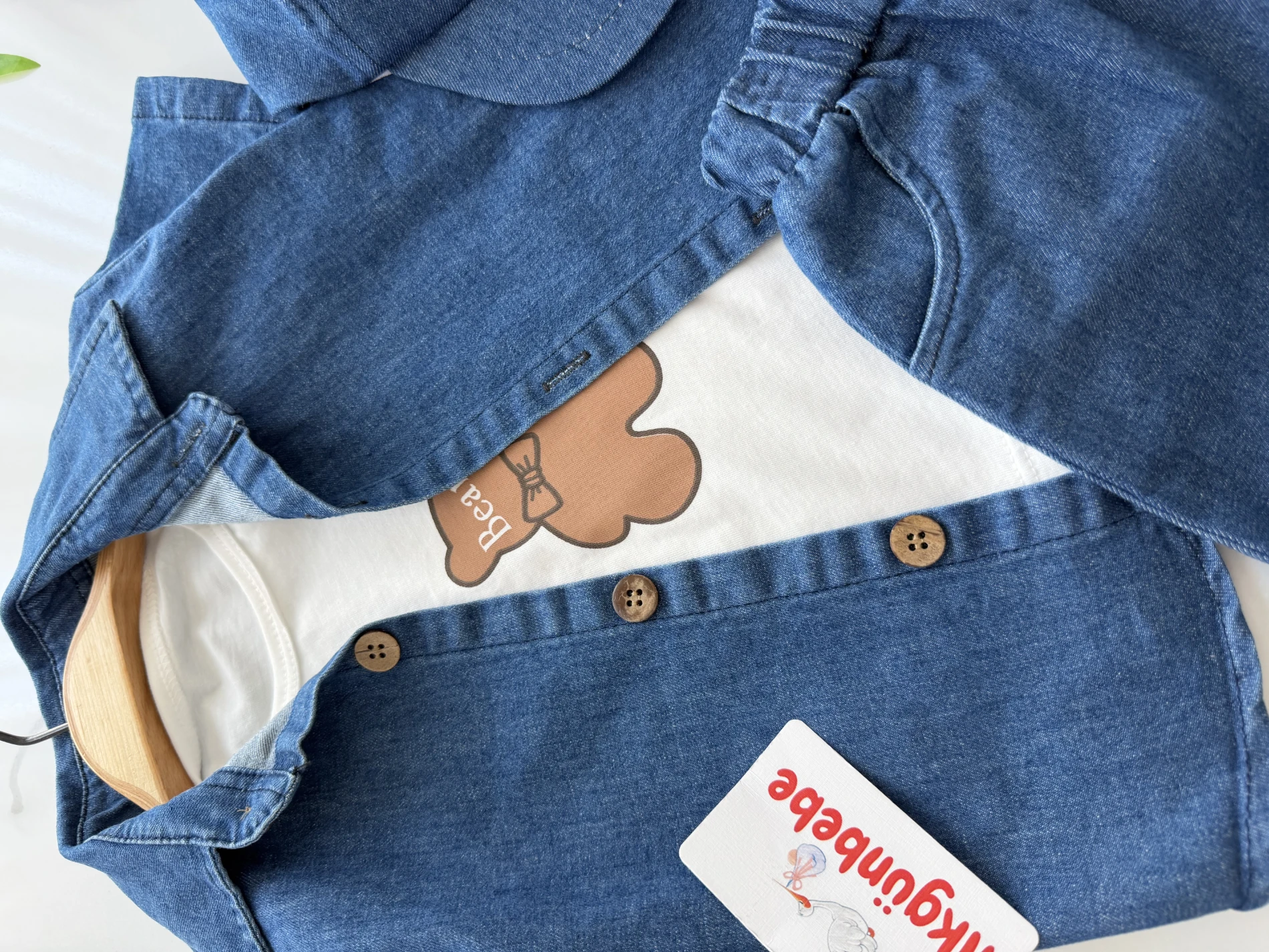 Bear Kot Denim Serisi: 4'lü Bebek Takımı