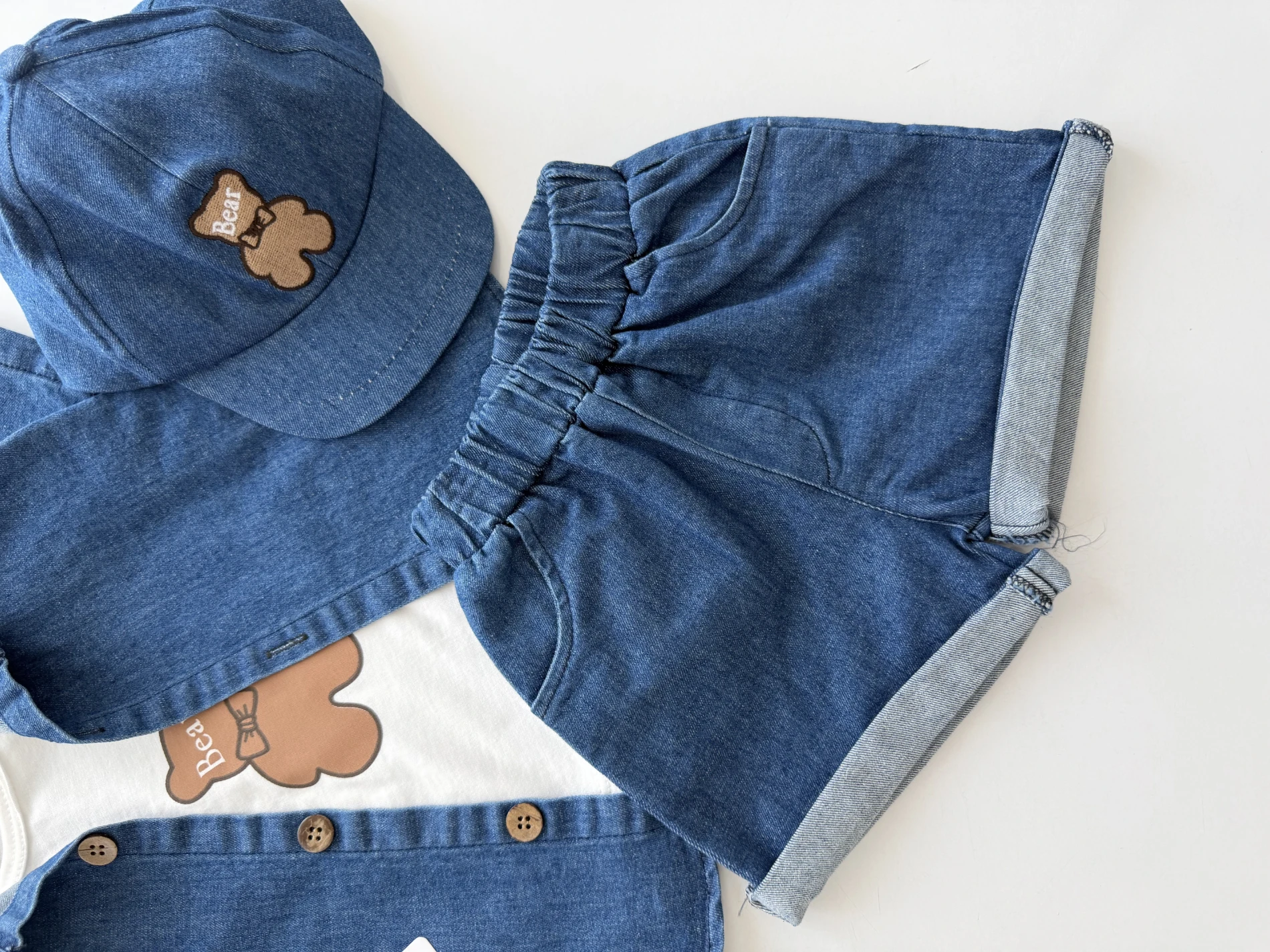 Bear Kot Denim Serisi: 4'lü Bebek Takımı