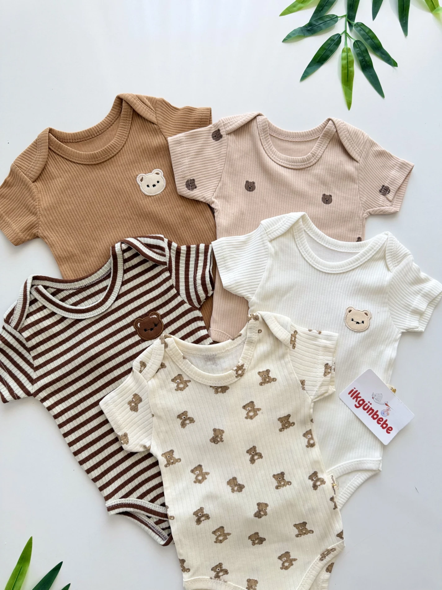 Teddy 5’li %100 Pamuk Zıbın Set