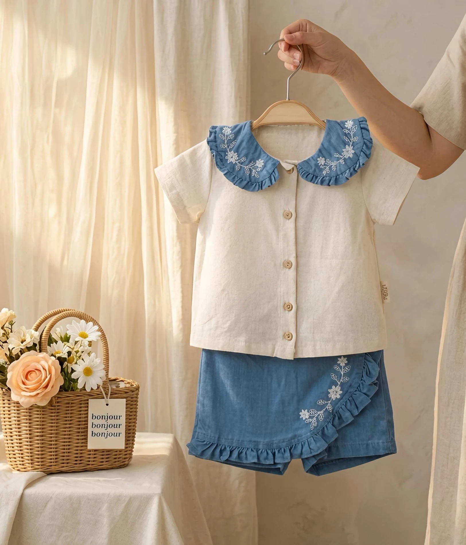 Little Daisy Keten 2’li Takım