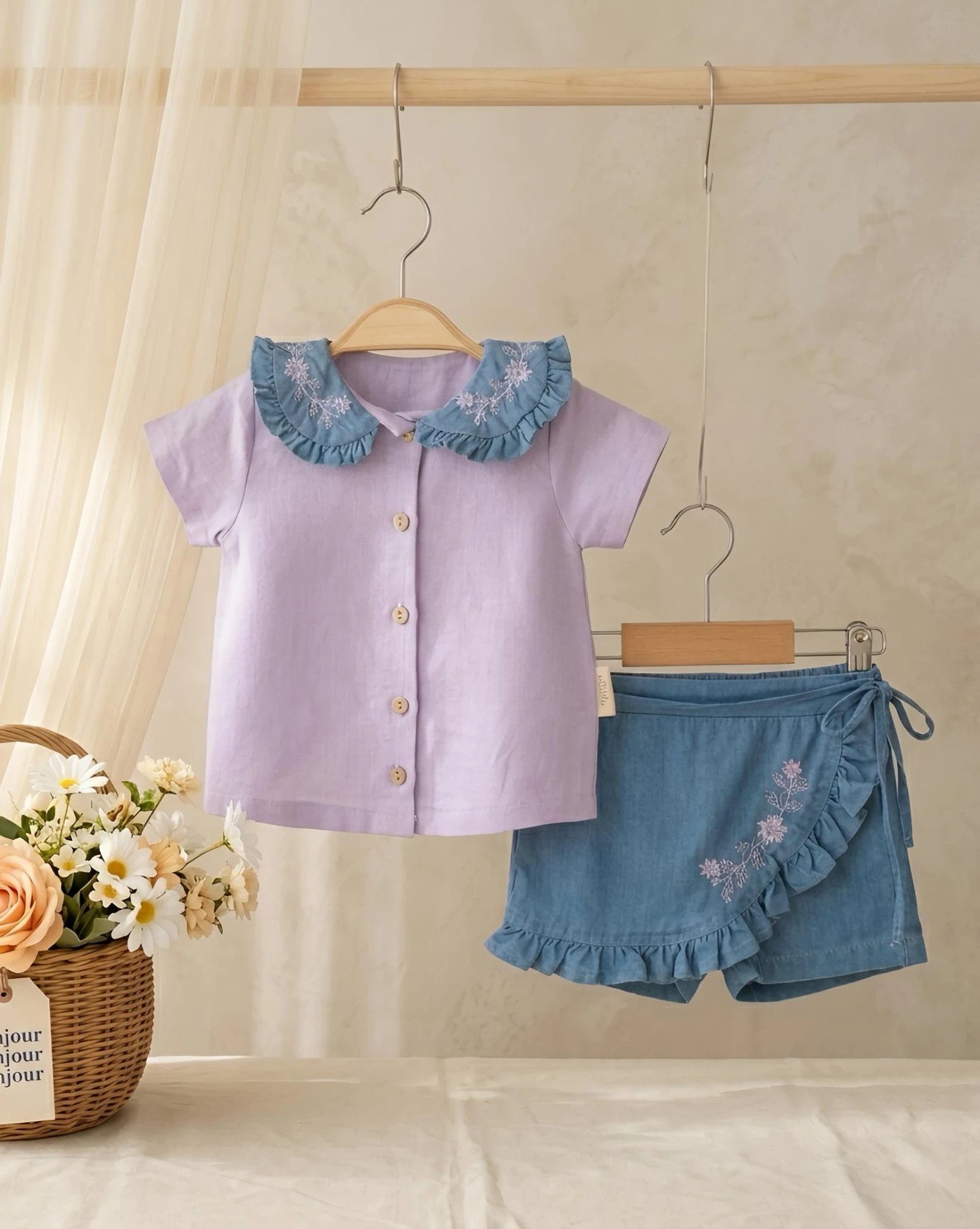 Little Daisy Keten 2’li Takım