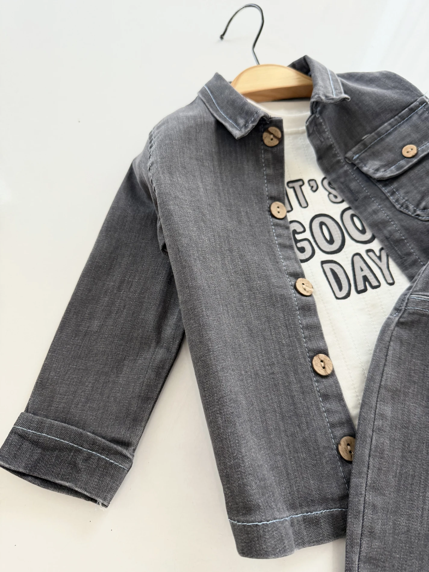 Likralı Esnek Kot Ceket Pantalon 3’lü Takım