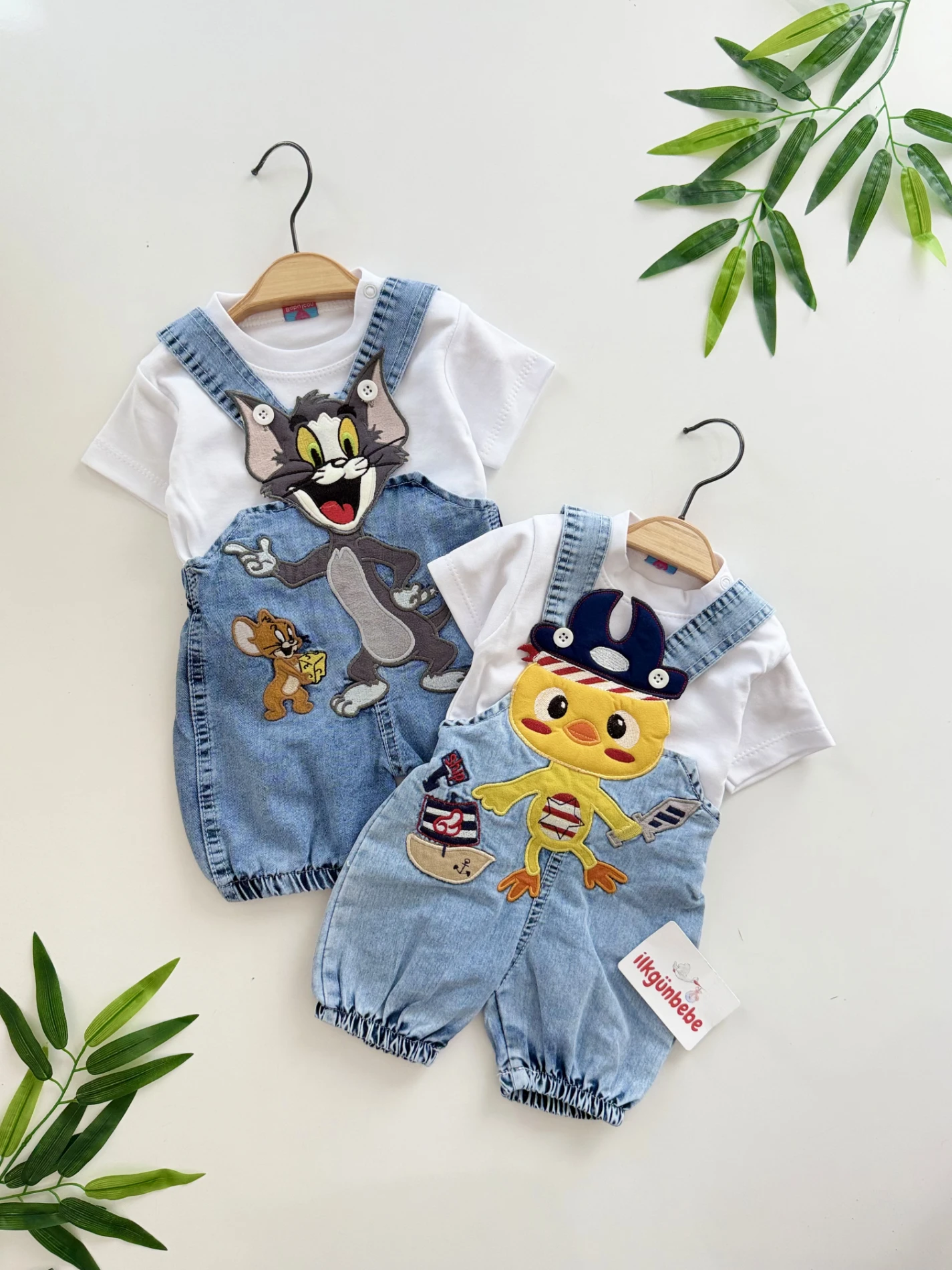 Civciv Desenli  Unisex Kot Salopet & Body 