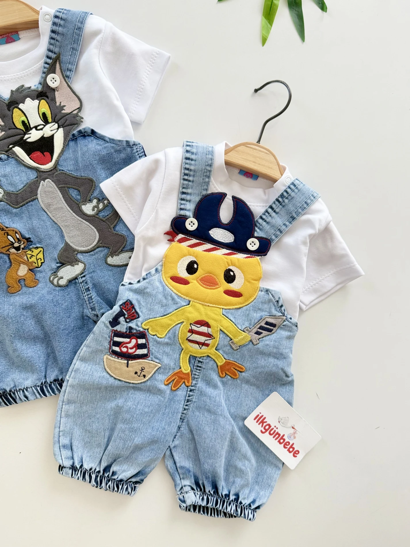 Civciv Desenli  Unisex Kot Salopet & Body 