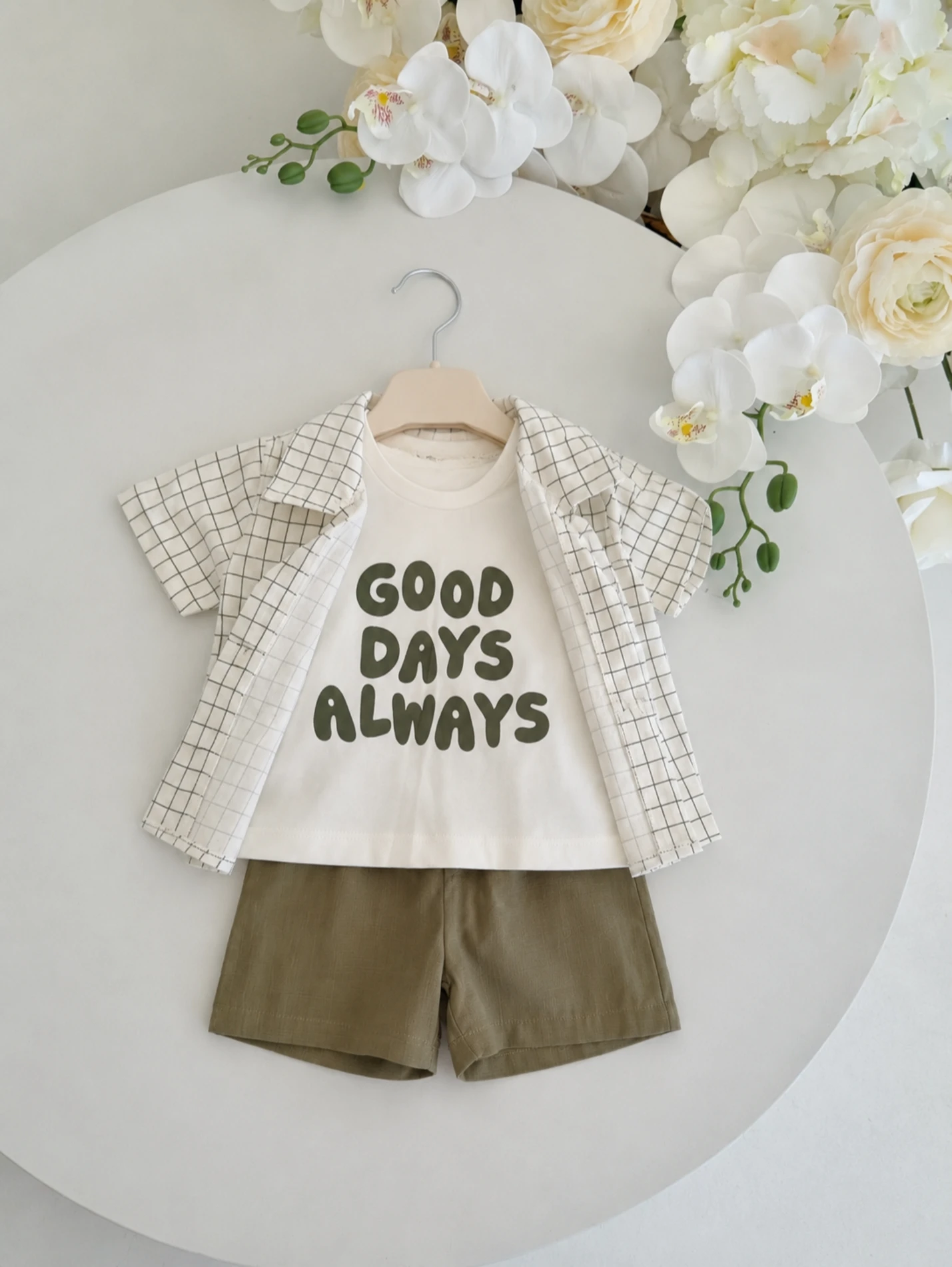 Good Day Ekose Gömlekli 3’lü Keten Takım