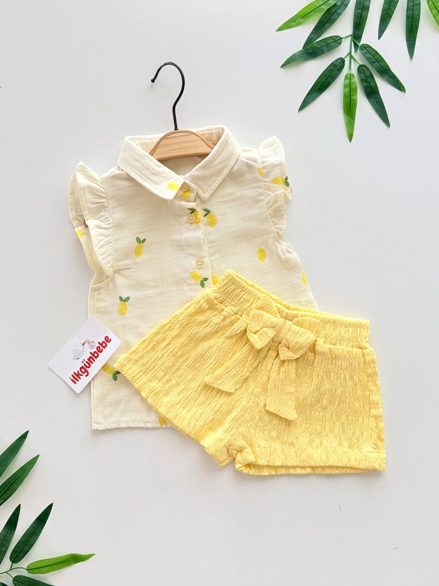 Limon Temalı Pamuklu Müslin Takım