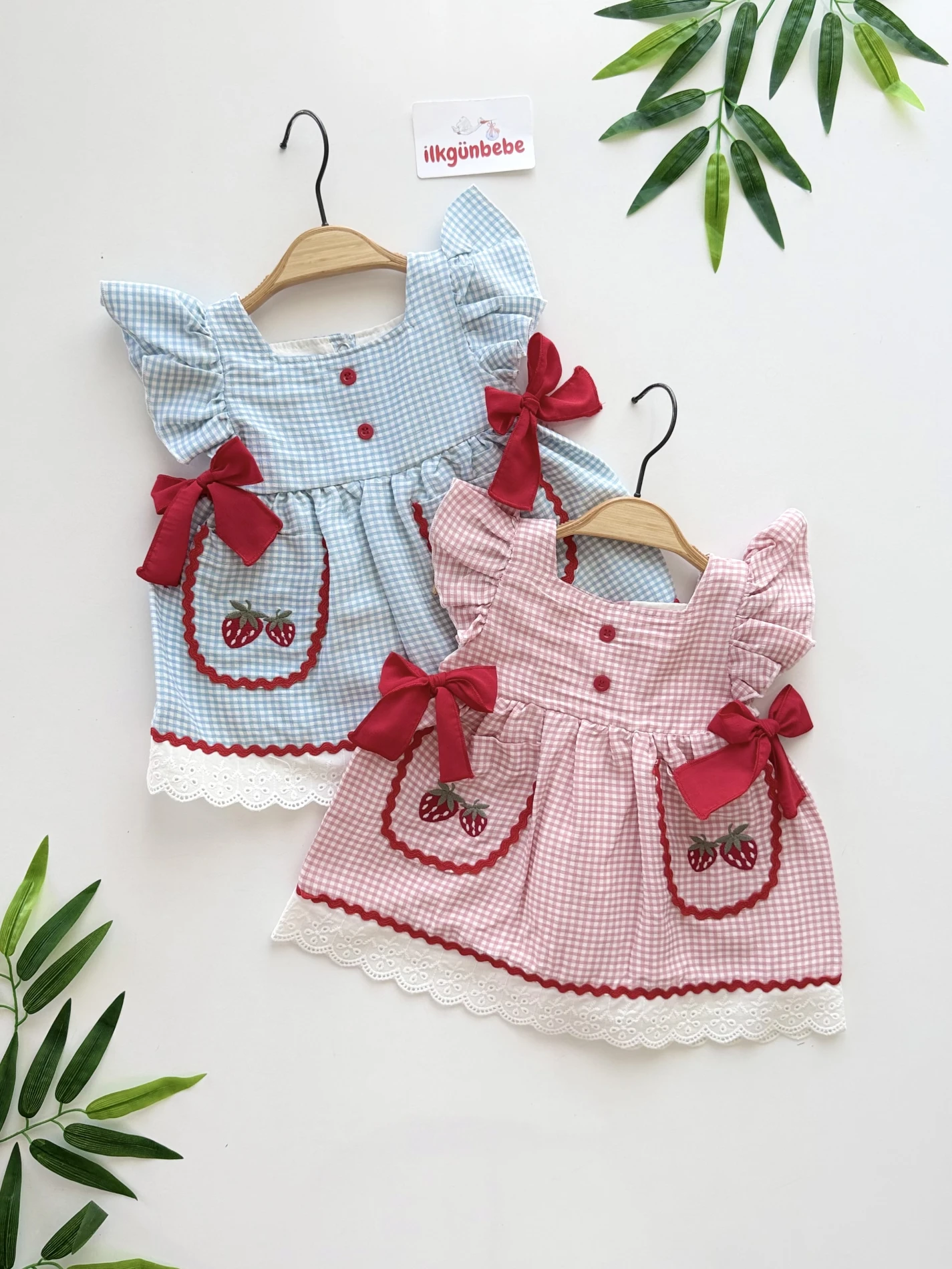 Strawberry Ekose Elbise 