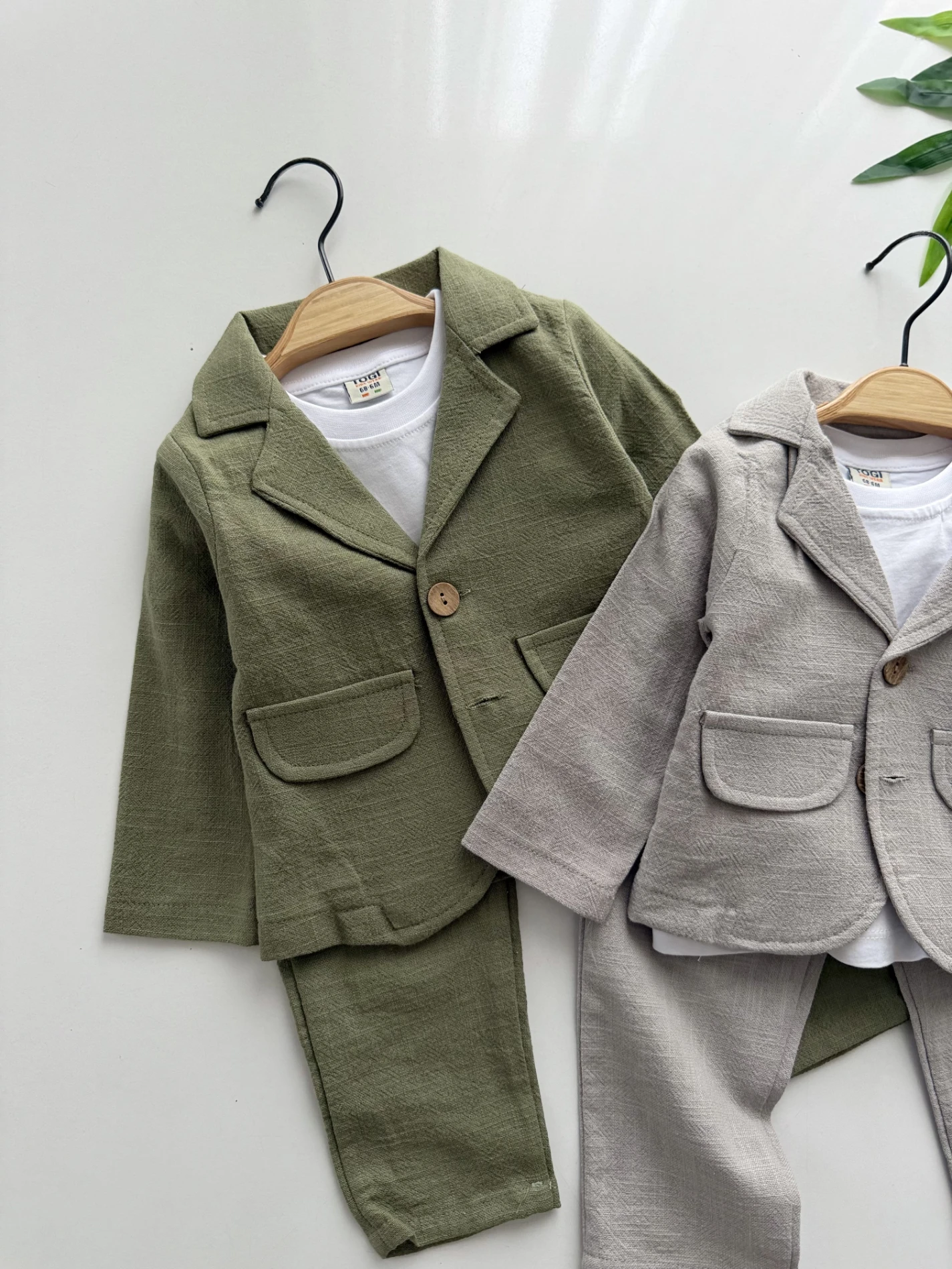 Blazer Ceketli Keten  3’lü Takım