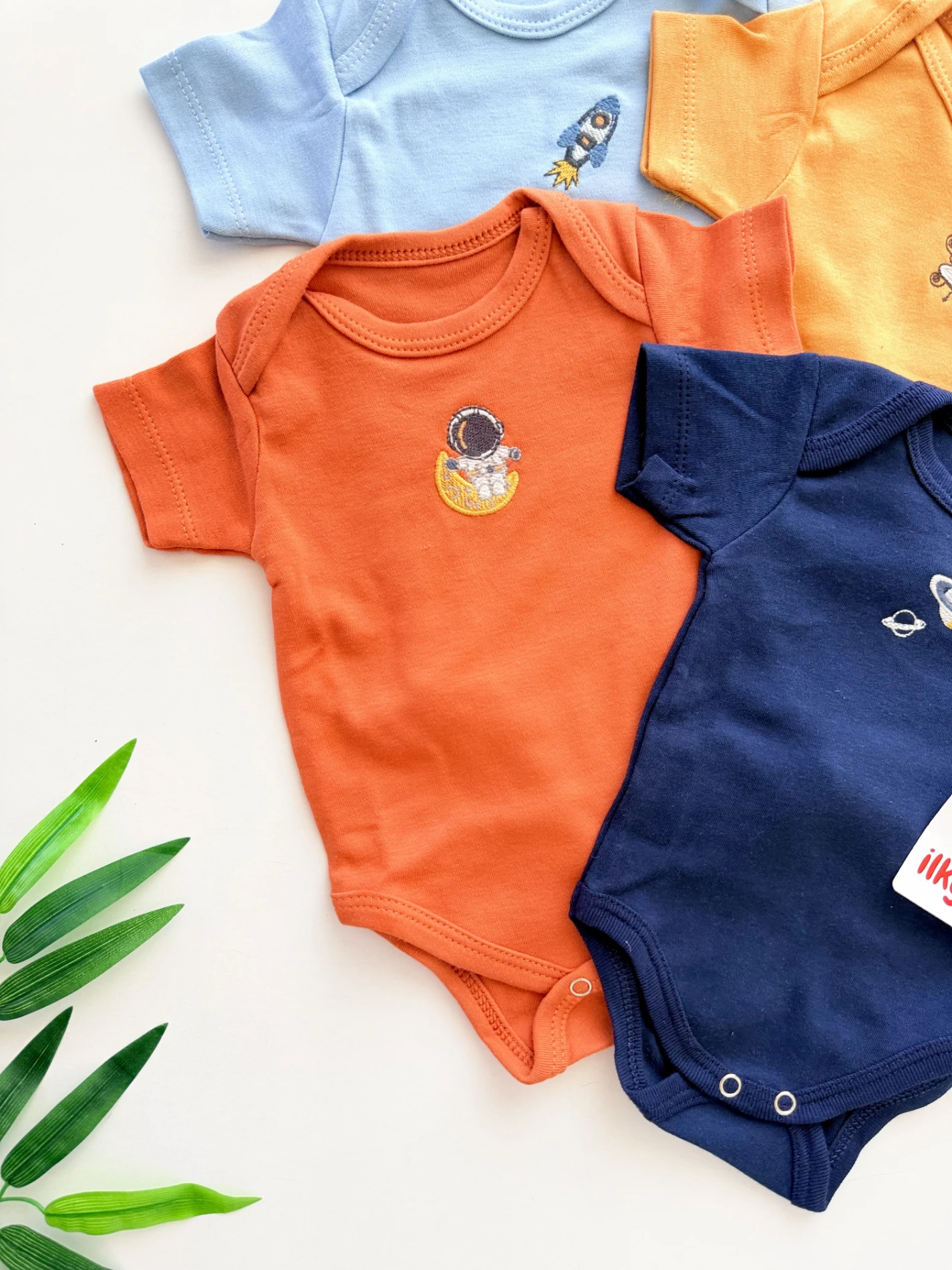 %100 Pamuk Çizgili 4’lü Zıbın Set
