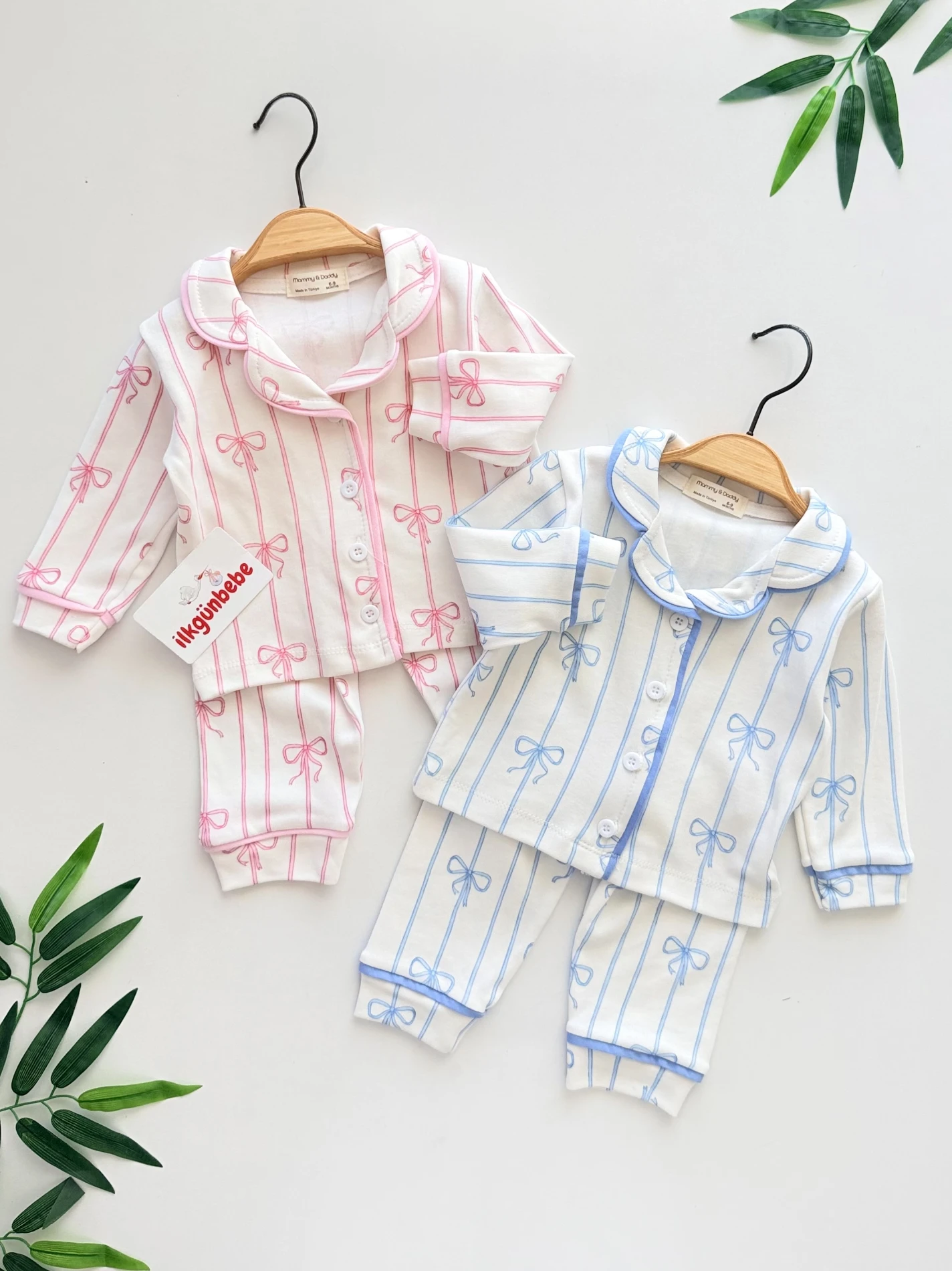 Fiyonklu  Bebe Yakalı Pinterest Pijama