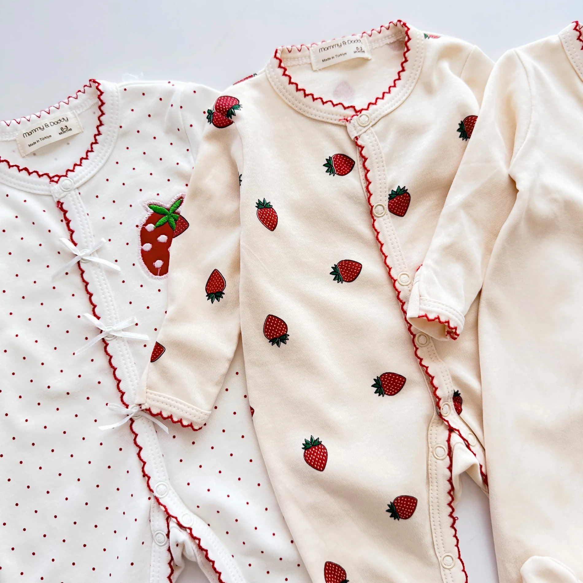 Strawberry 3 Tulum 3 Bone %100 Pamuk Set