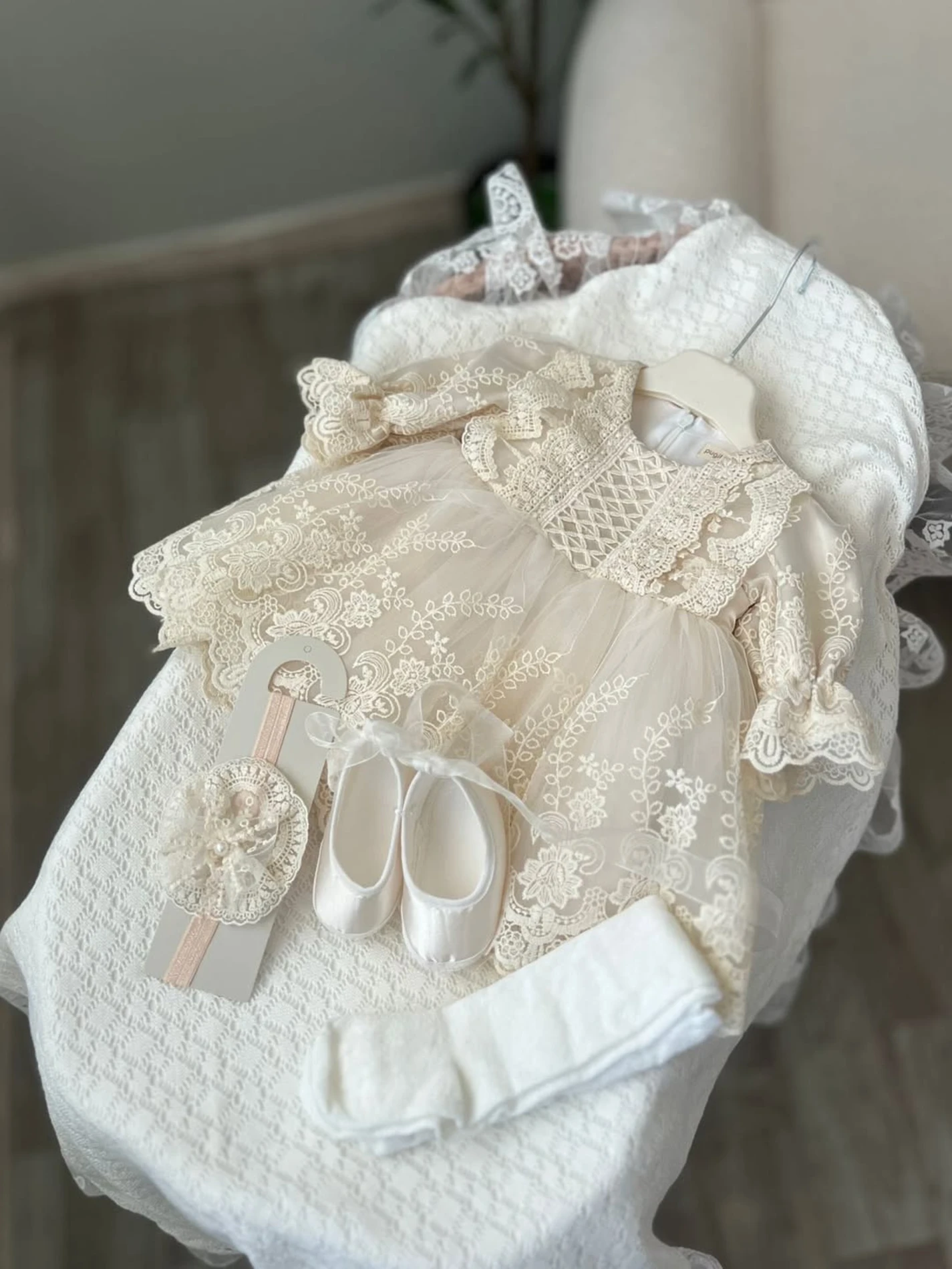 Bella Özel Gün Mevlütlük  Dantelli 4 Parça Premium Set