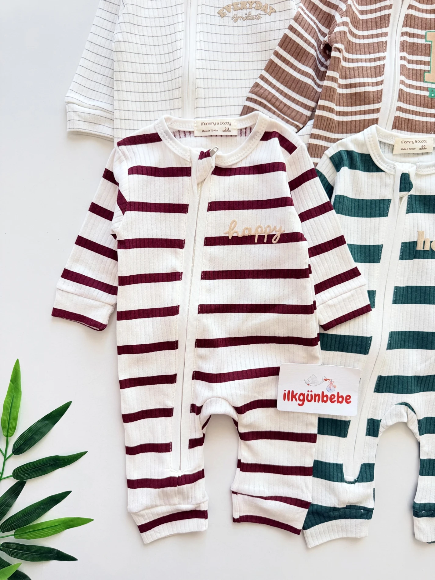 Hello Happy Çizgili %100 Pamuk 4’lü Set