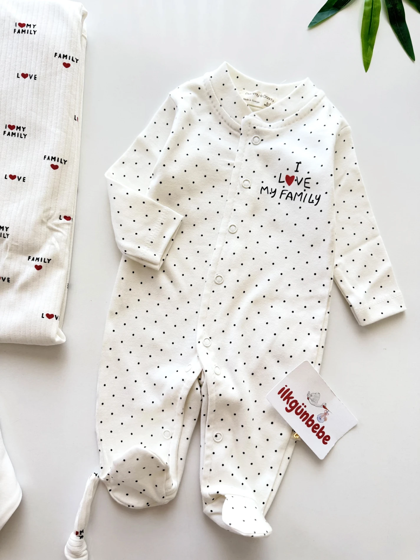 I Love Mom Dad 7 Parça %100 Pamuk Yenidoğan Set