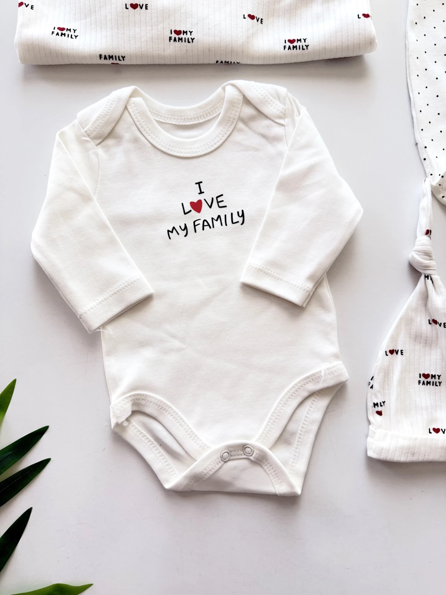I Love Mom Dad 7 Parça %100 Pamuk Yenidoğan Set