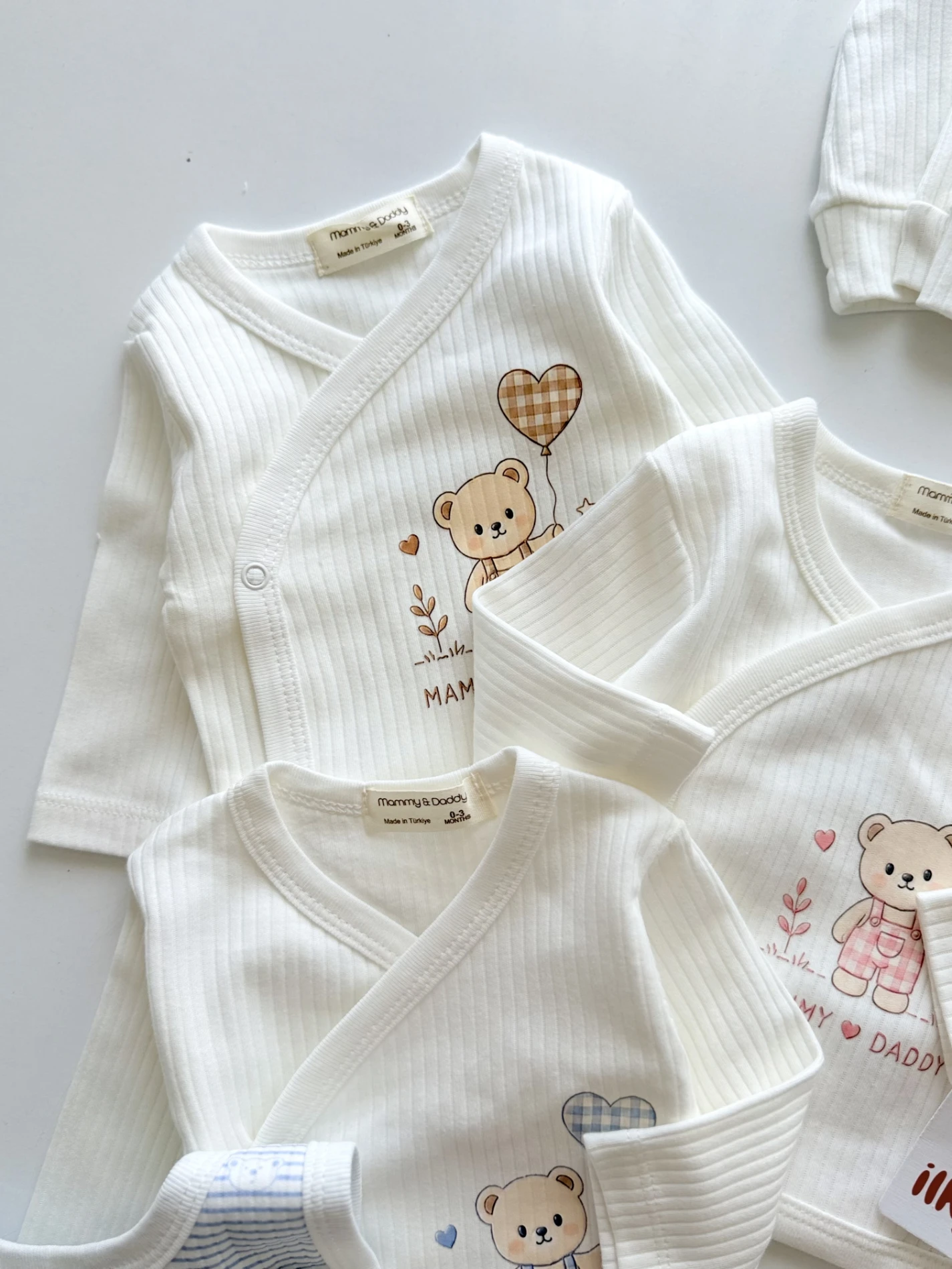 Teddy Bear %100 Pamuk 5 Parça Yenidoğan Ser