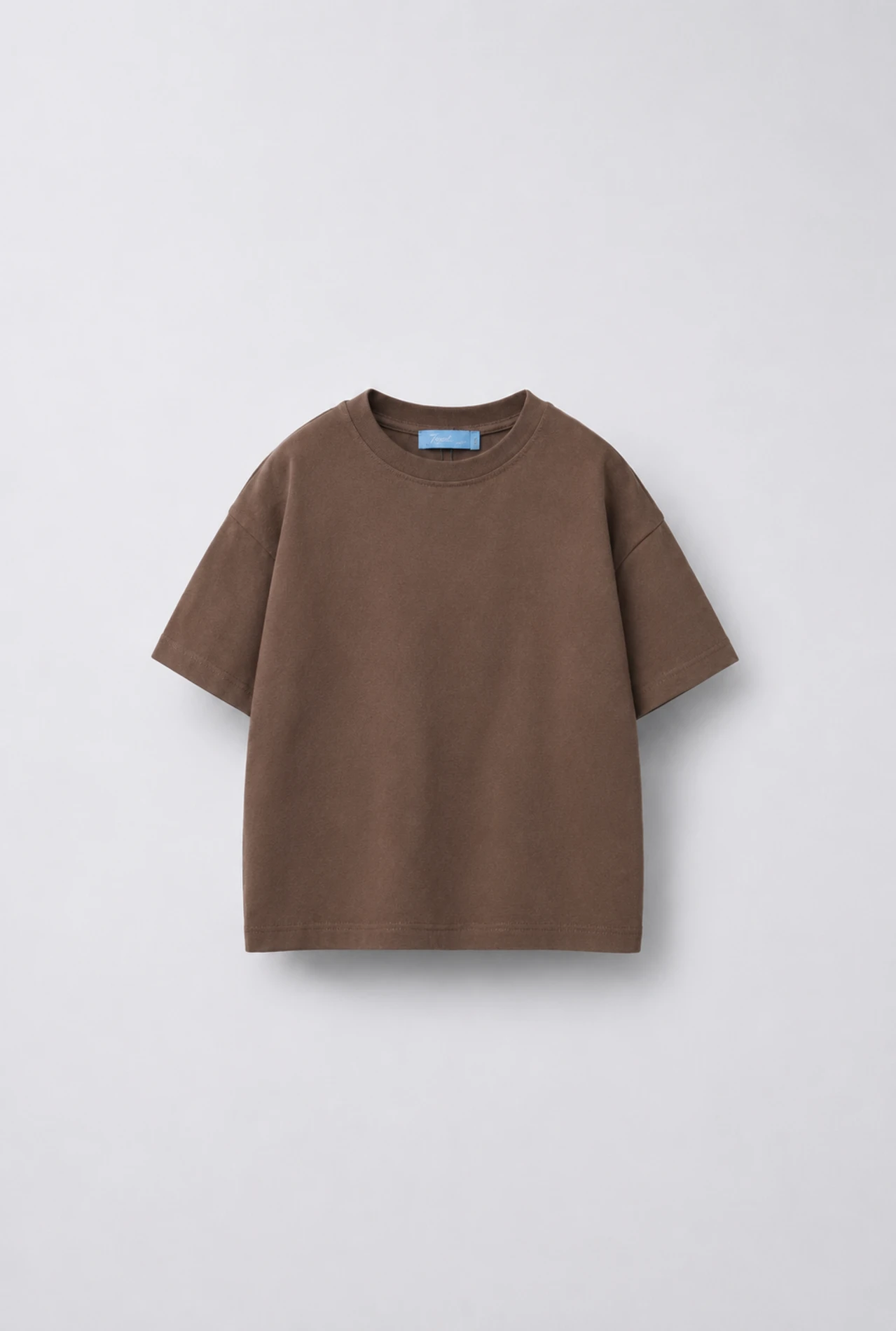 Laciel Paris Kahve&Mavi Çizgili Dokuma Balon Pantolon & Basic Tişört