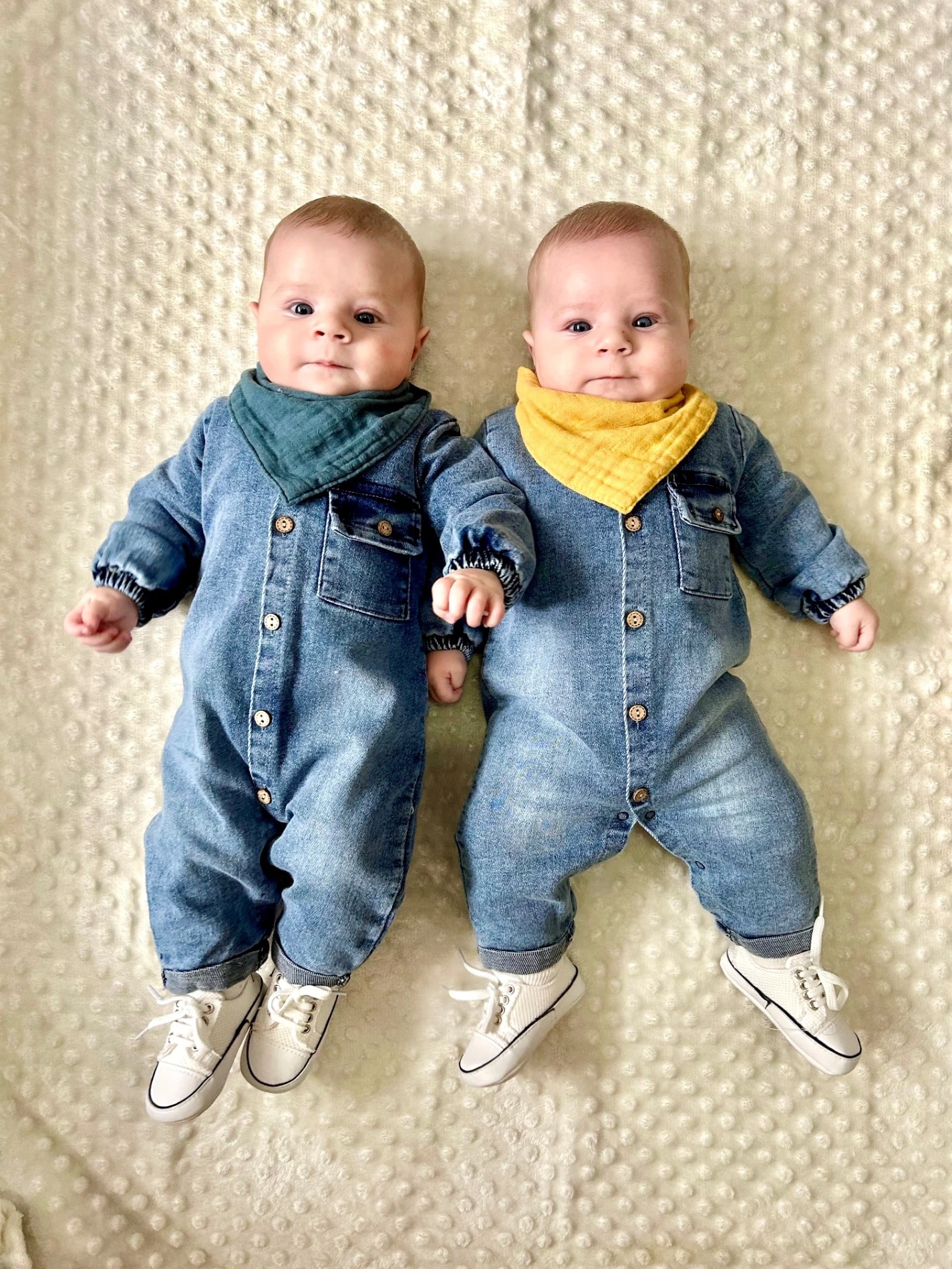 Organik Likralı Unisex Düğmeli Mevsimlik Kot Tulum 