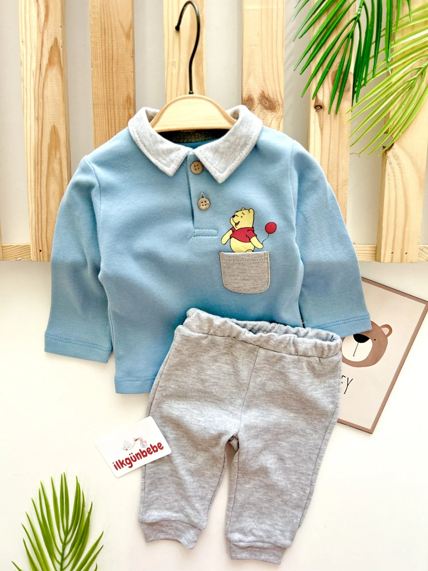Winnie The Pooh Baskılı 2’li Rahat Mevsimlik Takım