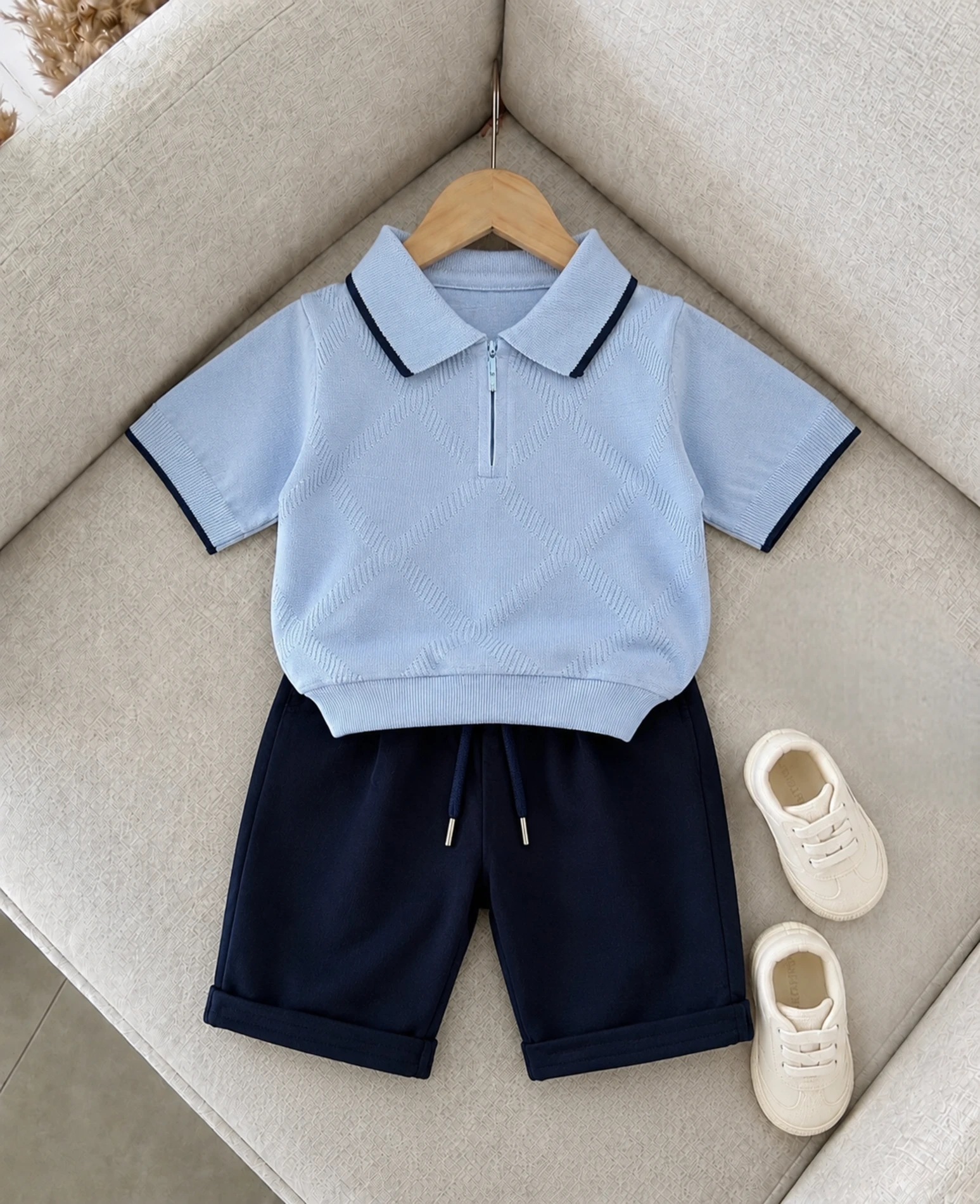 Classic Boy Kaprili Yazlık Triko Polo Takım