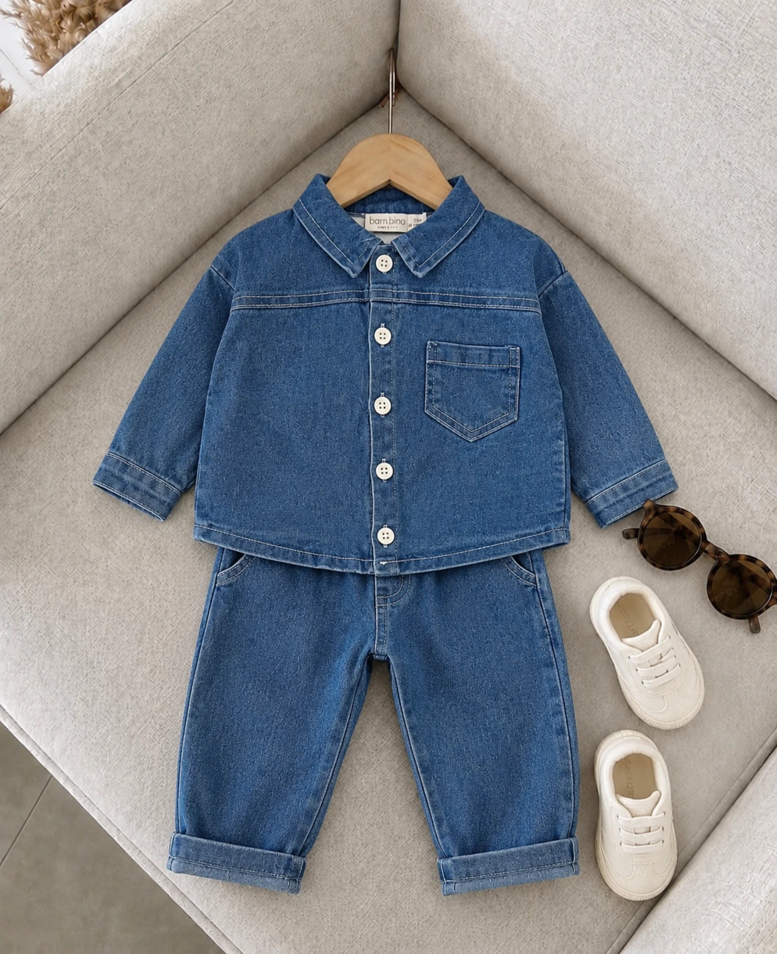 Cool Likralı Denim Yumuşacık 2’li Kot Takım