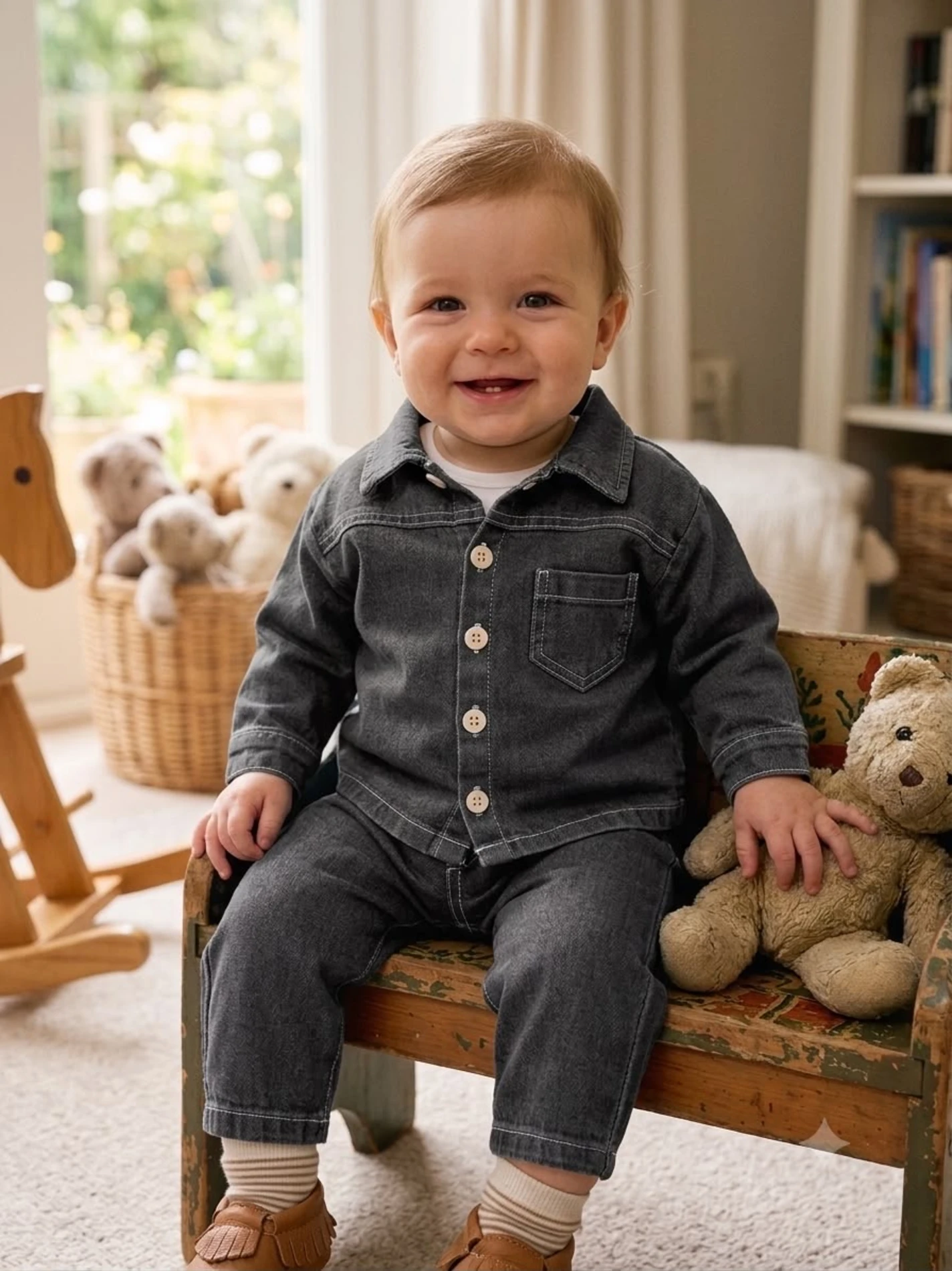 Cool Likralı Denim Yumuşacık 2’li Kot Takım