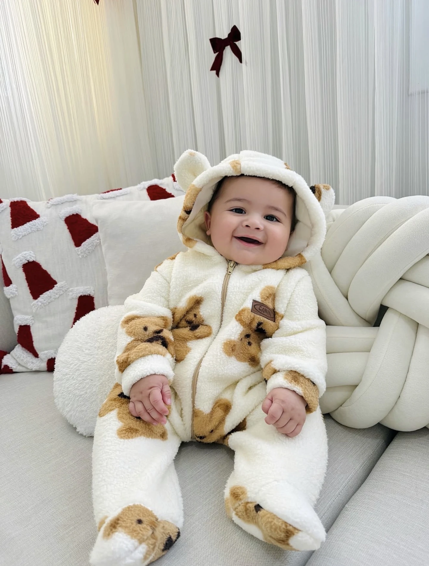 Teddy Bear Astarlı Premium Kışlık Welsoft Polar Tulum 