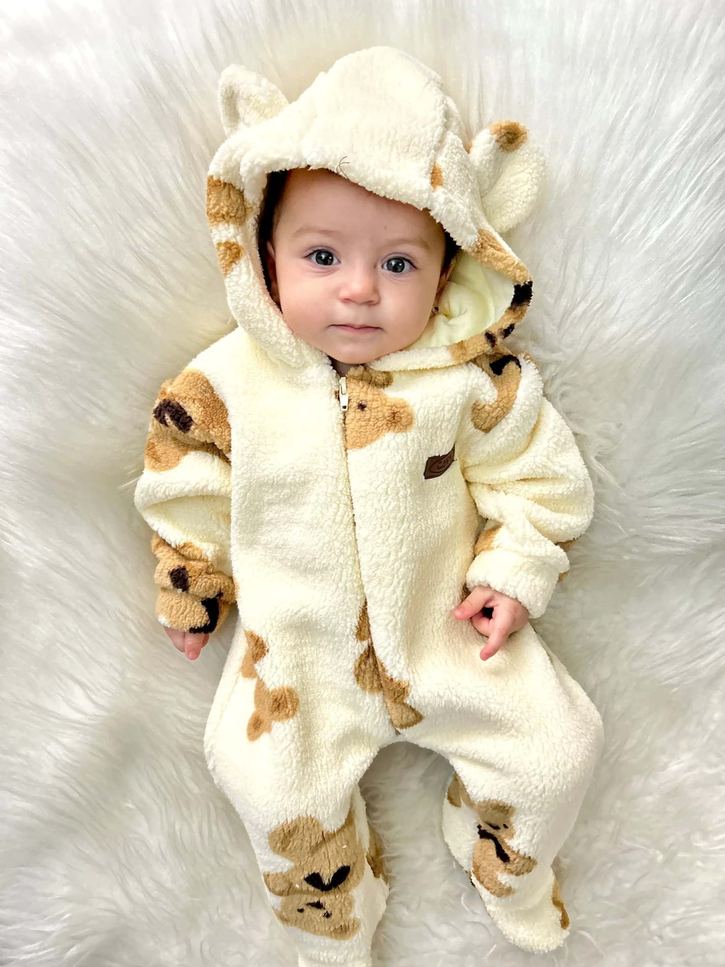 Teddy Bear Astarlı Premium Kışlık Welsoft Polar Tulum 