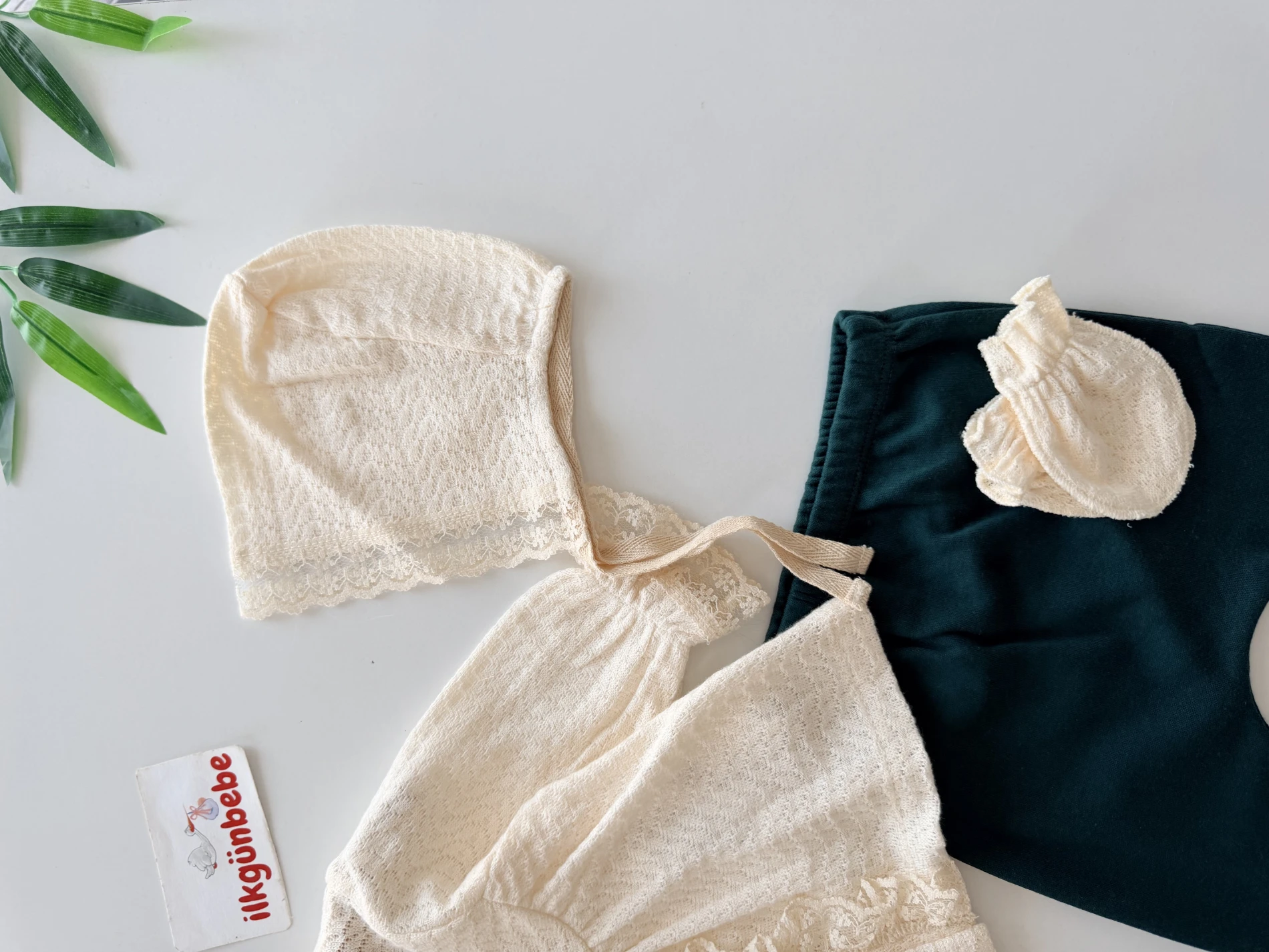 Venessa Güpürlü %100 Pamuk 5li Hastane Çıkışı Set