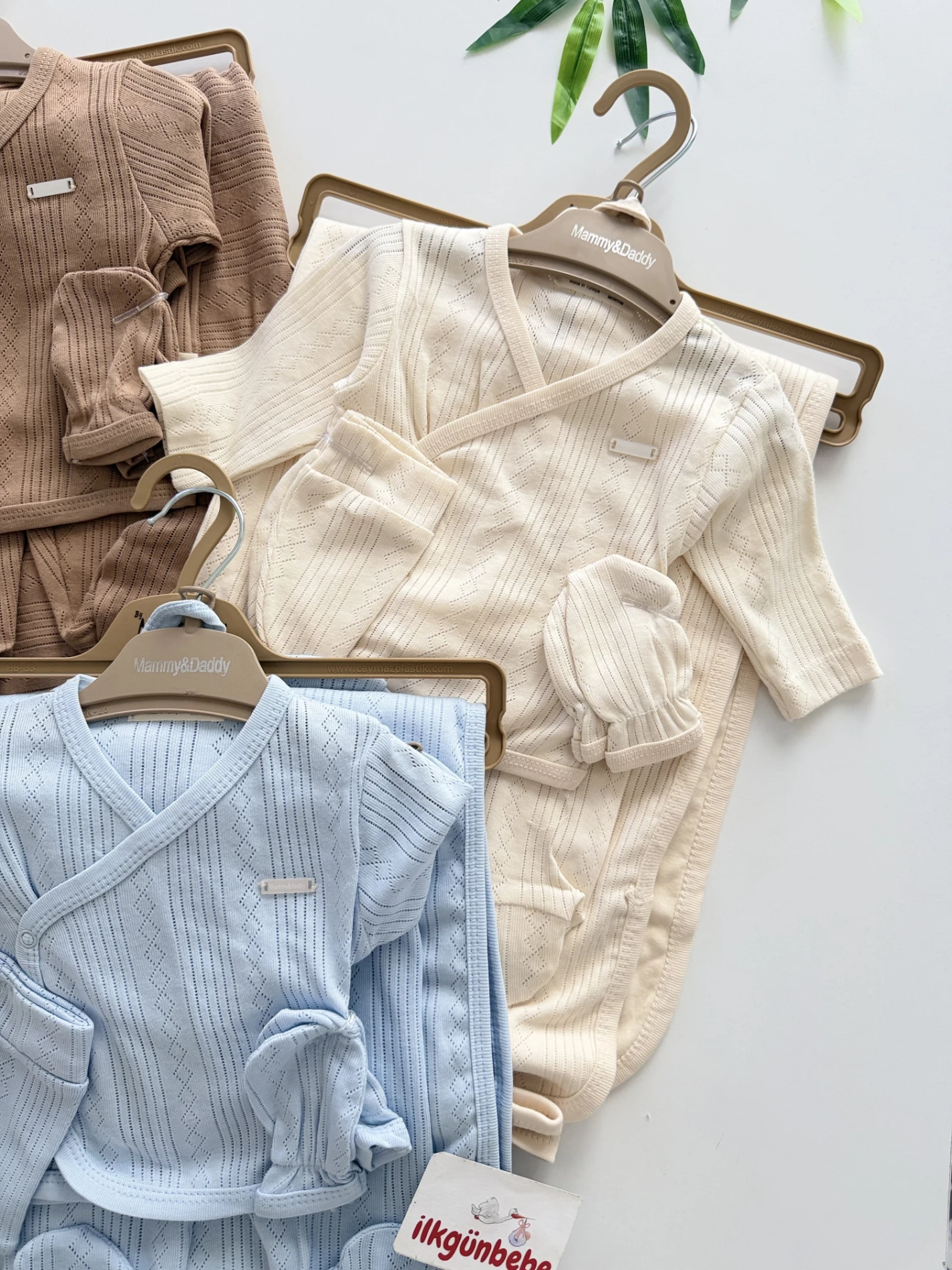 Pinterest Ajurlu %100 Pamuk 7 Parça Yenidoğan Set