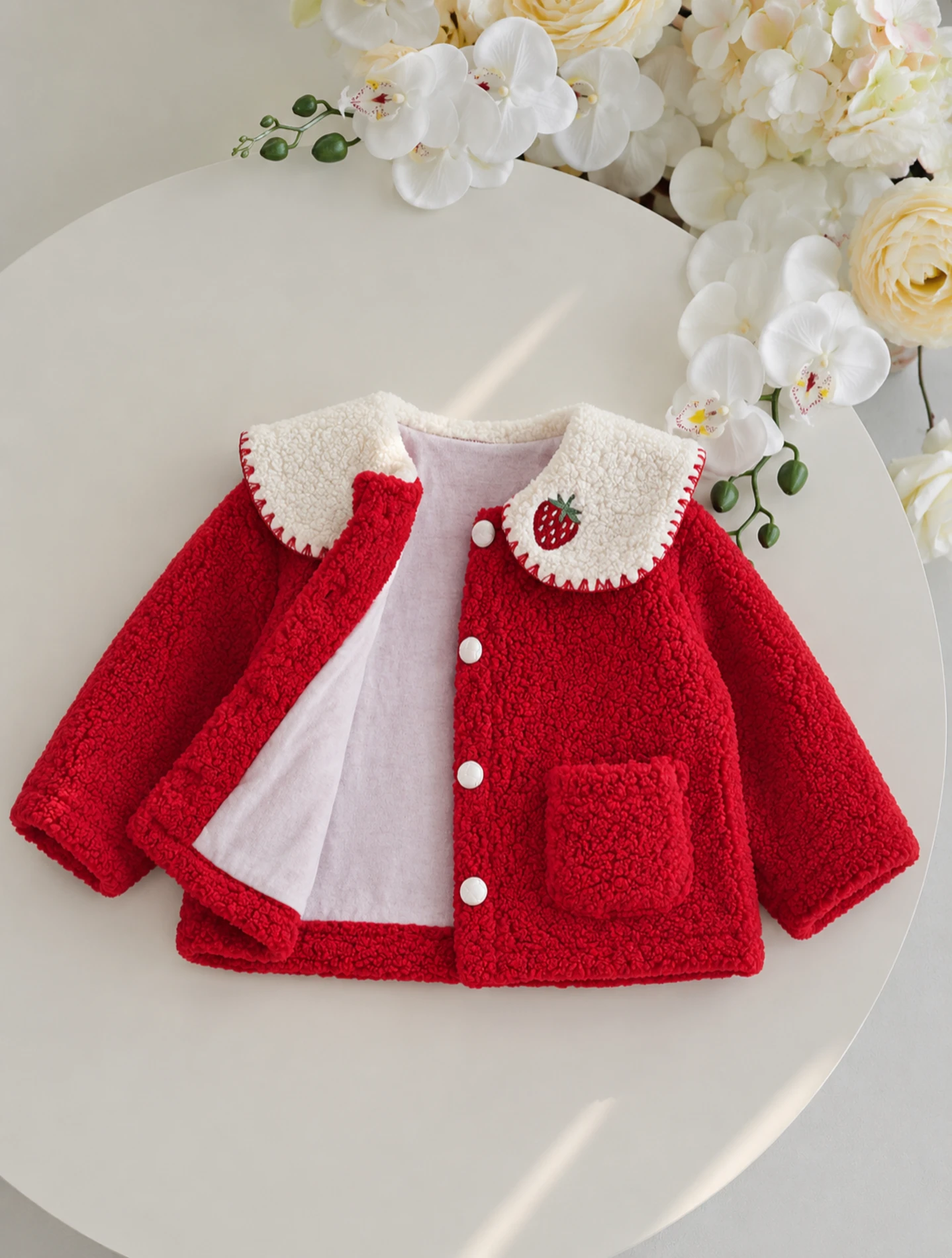 Strawberry Peluş Astarlı Premium Mont Ceket