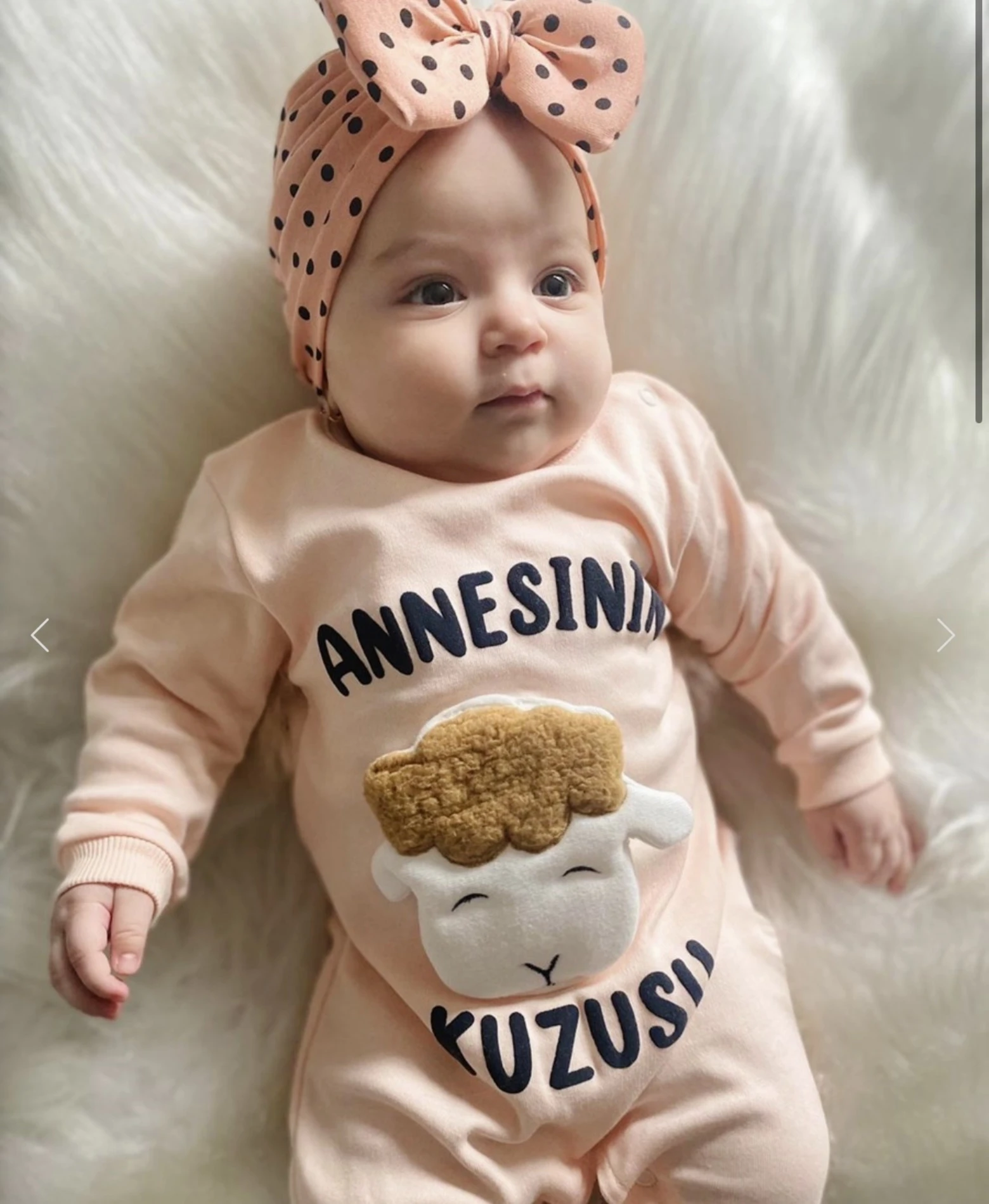 Annesinin Kuzusu Baskılı  %100 Pamuklu Tulum