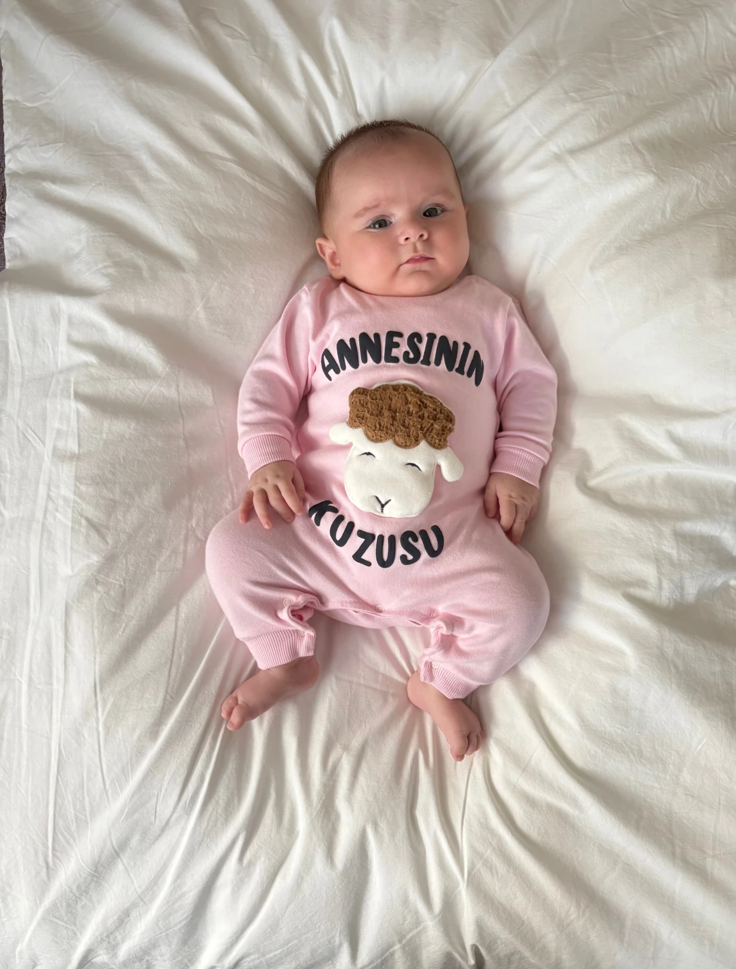 Annesinin Kuzusu Baskılı  %100 Pamuklu Tulum
