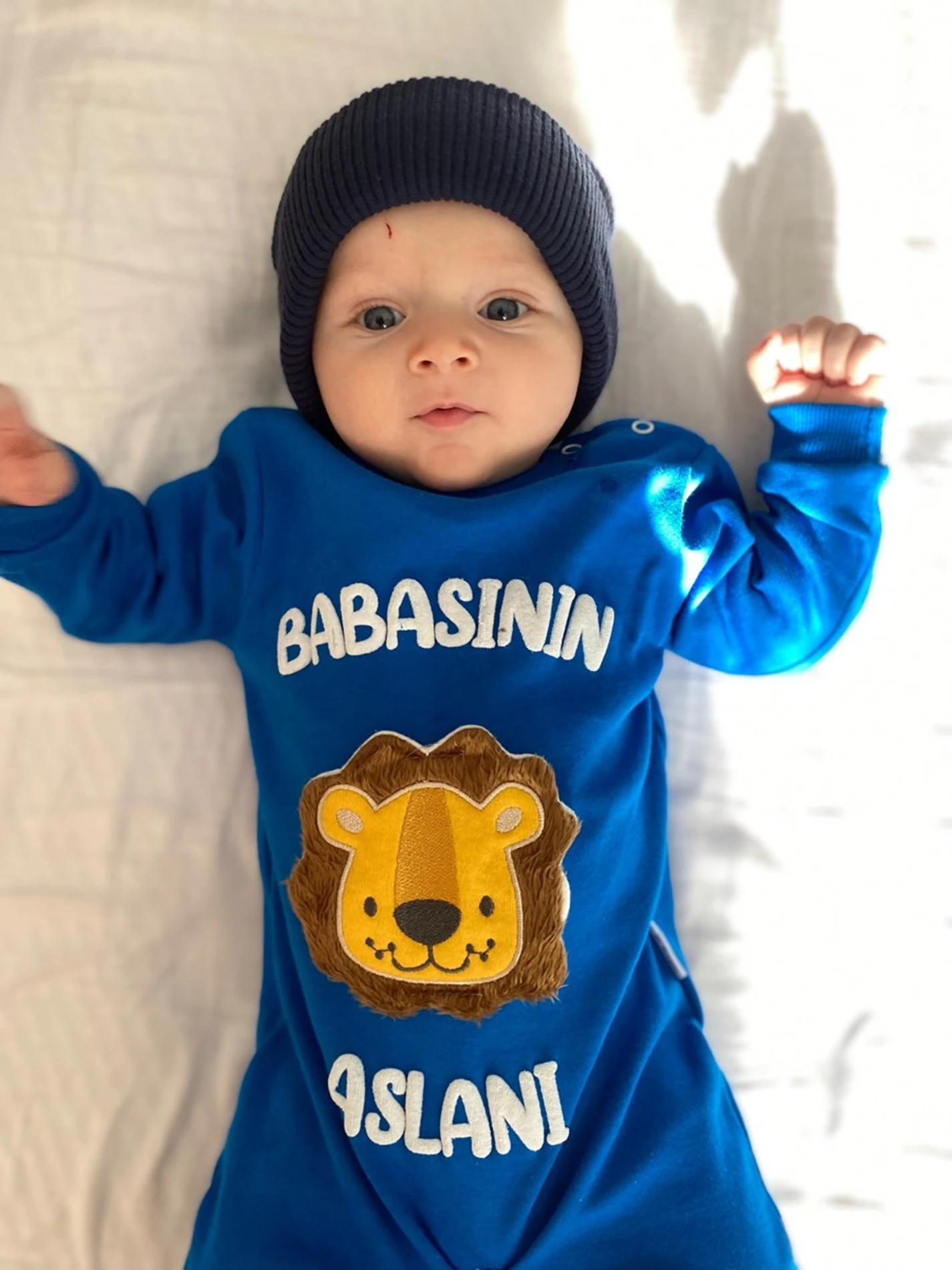 Babasının Aslanı  Baskılı Pamuklu Tulum