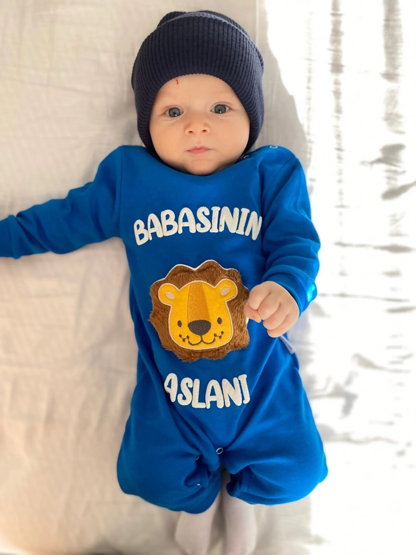 Babasının Aslanı  Baskılı Pamuklu Tulum