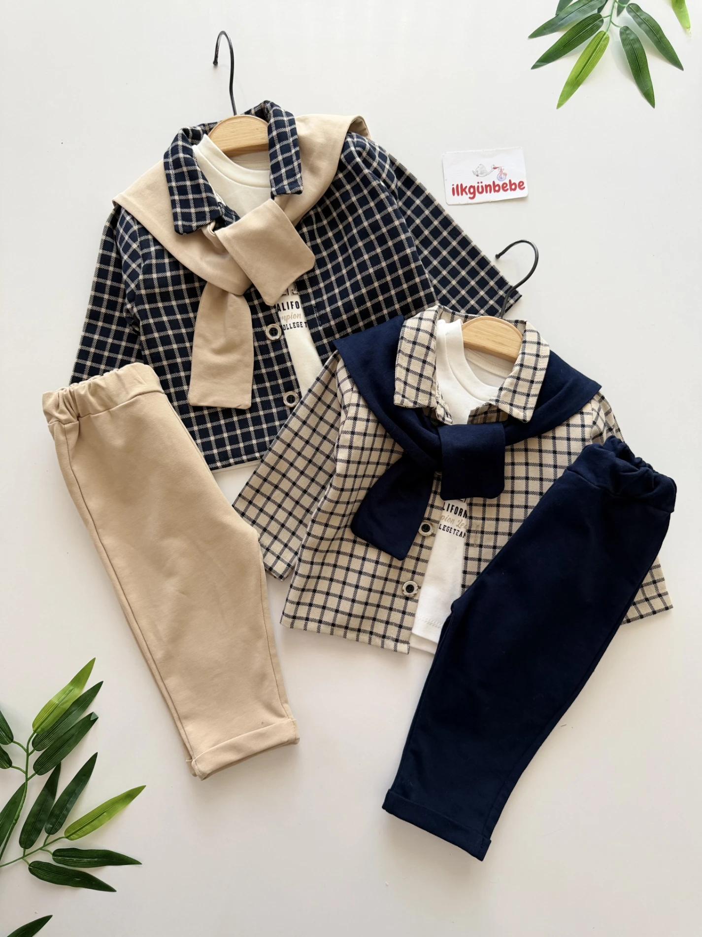 Harry Ekose College Fular Bağlama Detaylı Gömlekli Pantalonlu 4’lü Takım