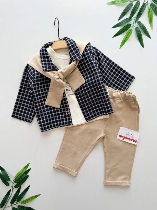 Harry Ekose College Fular Bağlama Detaylı Gömlekli Pantalonlu 4’lü Takım