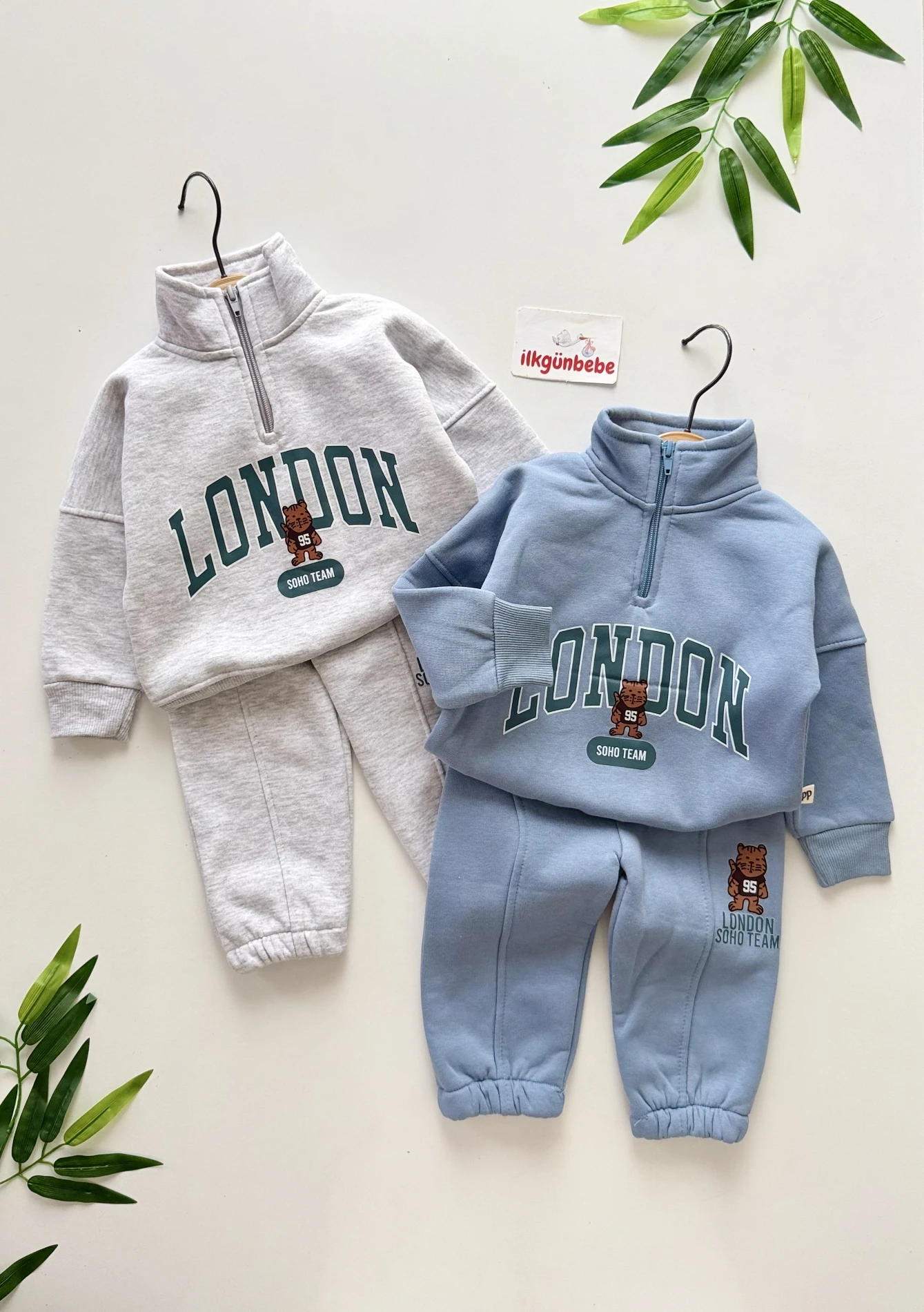 London Dik Yaka 3 İp Şardonlu Kışlık Takım