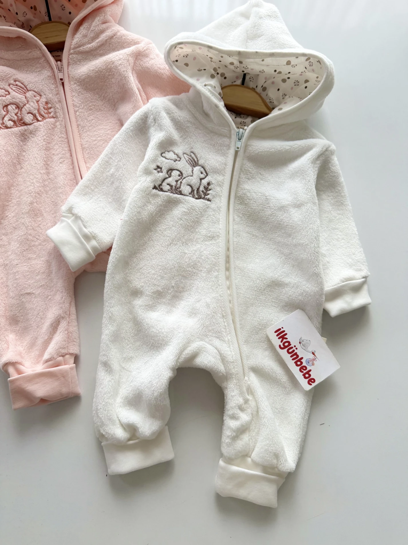 Cute Rabbit Kafide Kumaş İçi Welsoft Sıcacık Tulum