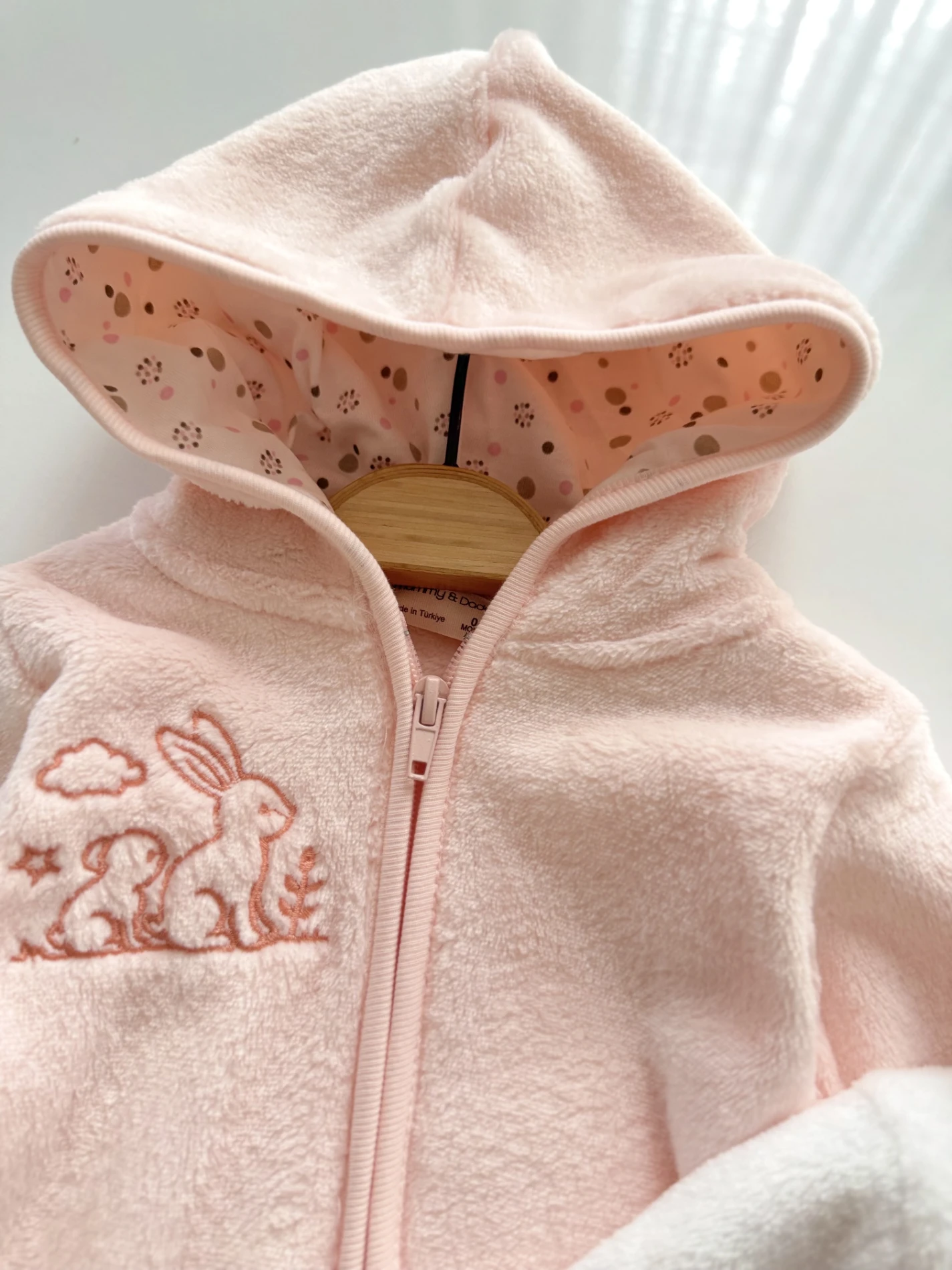 Cute Rabbit Kafide Kumaş İçi Welsoft Sıcacık Tulum