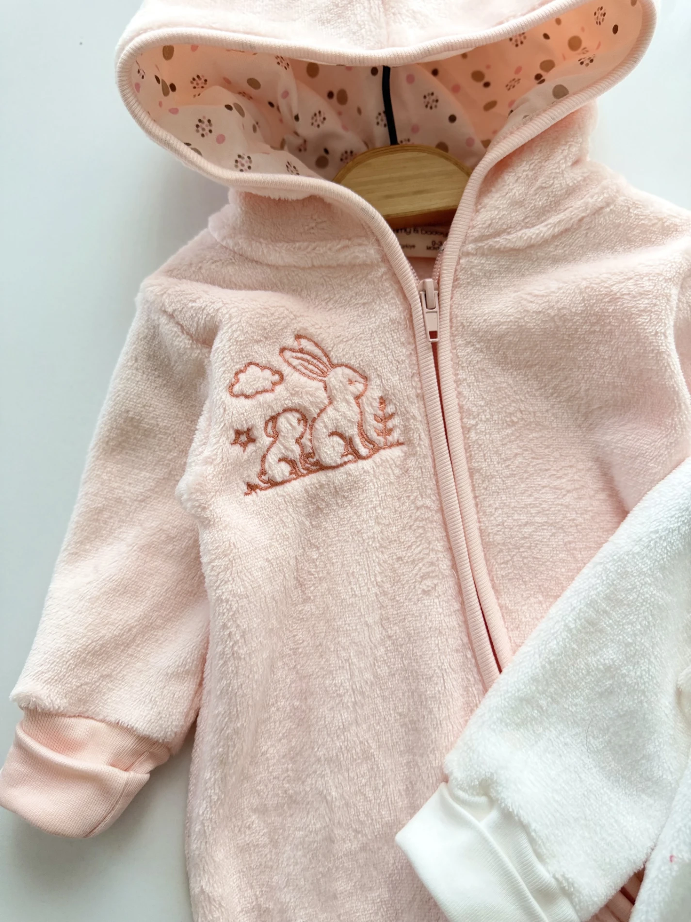 Cute Rabbit Kafide Kumaş İçi Welsoft Sıcacık Tulum