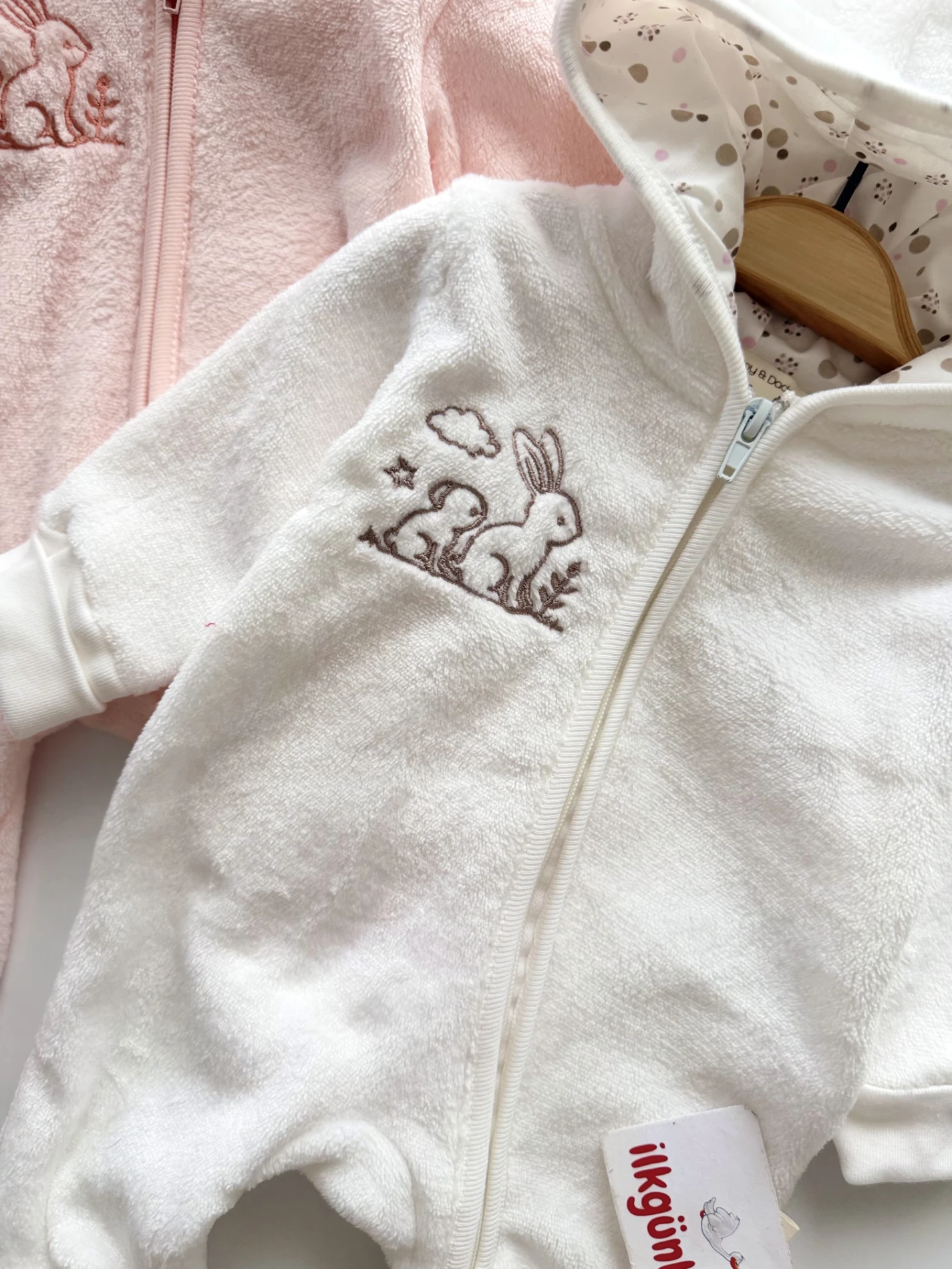 Cute Rabbit Kafide Kumaş İçi Welsoft Sıcacık Tulum