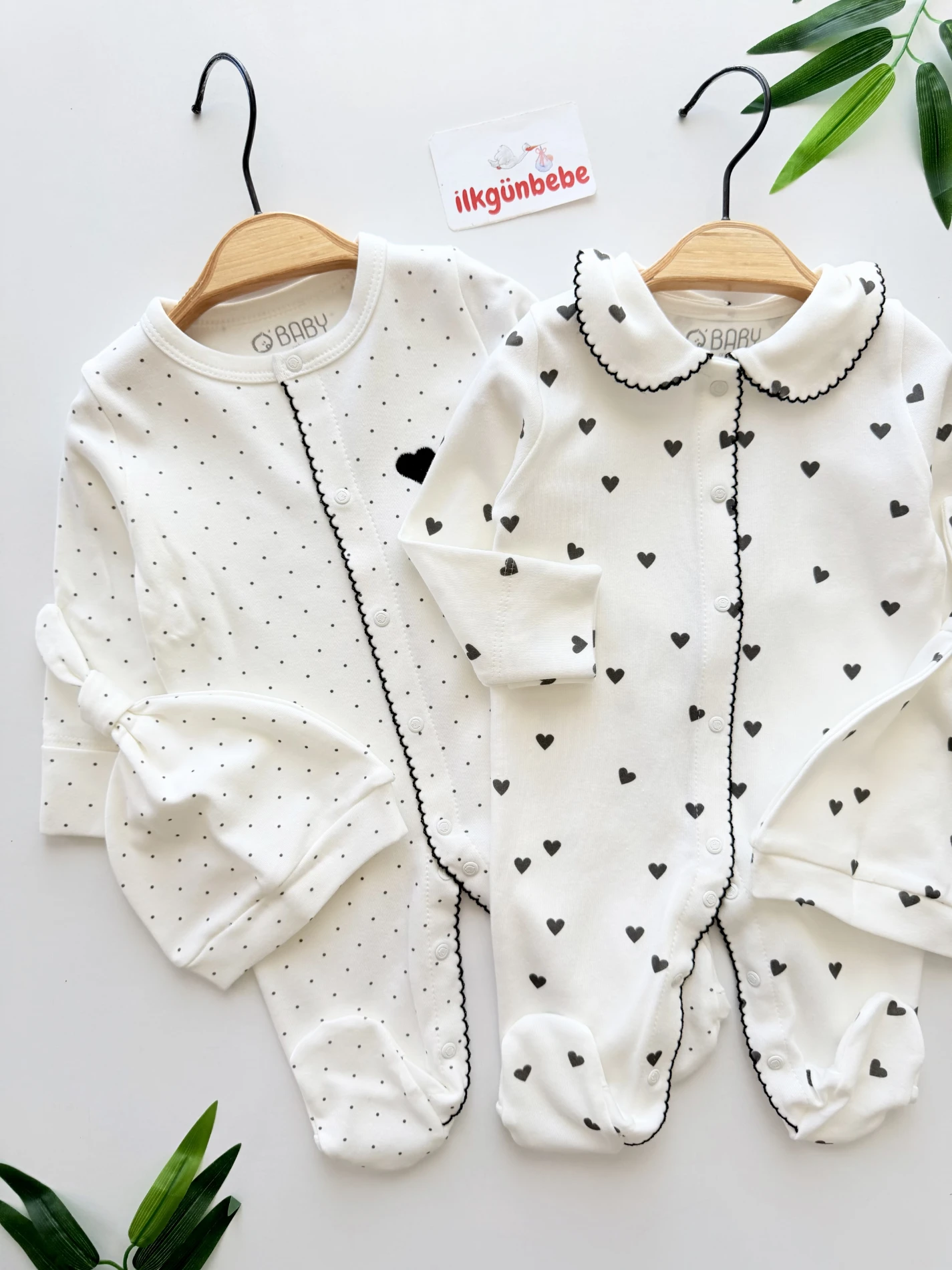 Lovely %100 Pamuk Premium Yumuşacık 2 Bone & 2 Tulum Set
