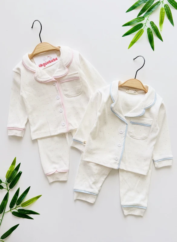 Bebe Yakalı  %100 Pamuk Pijama Takımı