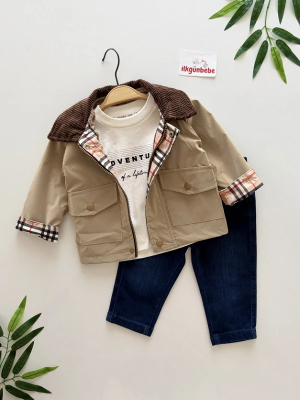 Trençkot Body & Kot Pantalonlu Premium Takım