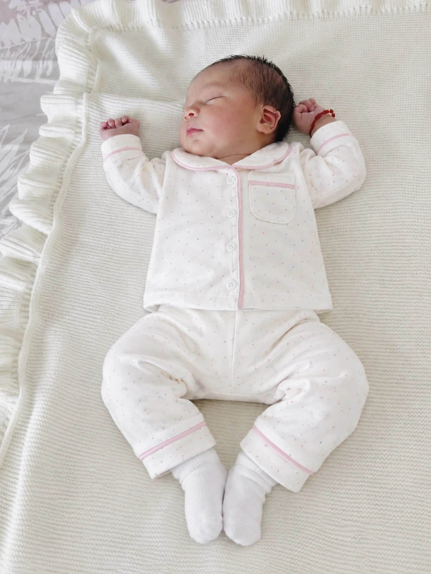 Bebe Yakalı  %100 Pamuk Pijama Takımı