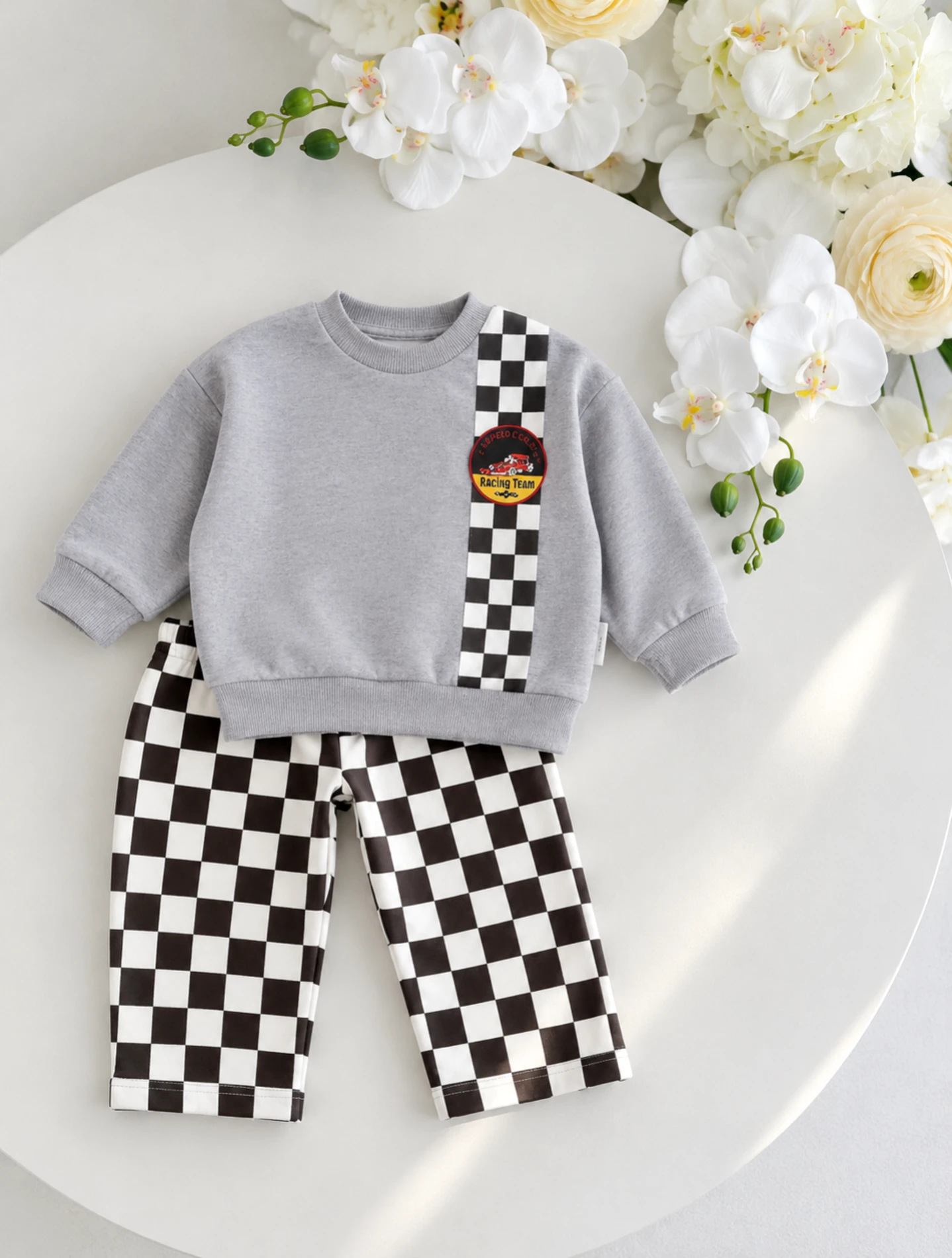 Racer Dama Baskılı 3 İp Şardonlu Pantalonlu Oversize Cool 2’li Takım