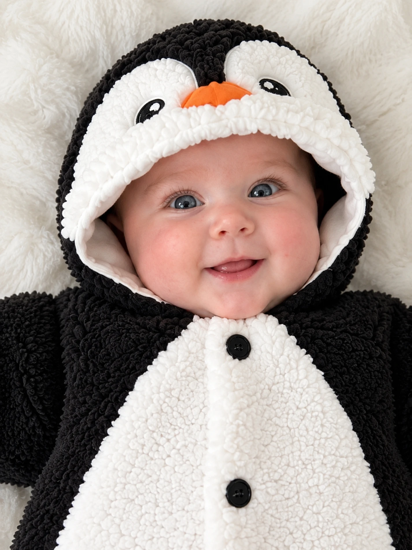 Penguen Peluş Unisex Welsoft Yıldız Tulum
